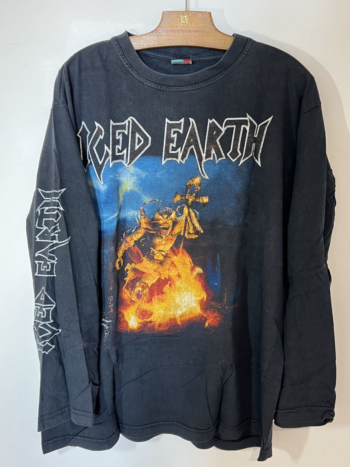 Band Tees Iced Earth longsleeves shirt live at athens 90s Size US XL / EU 56 / 4 - 1 Thumbnail