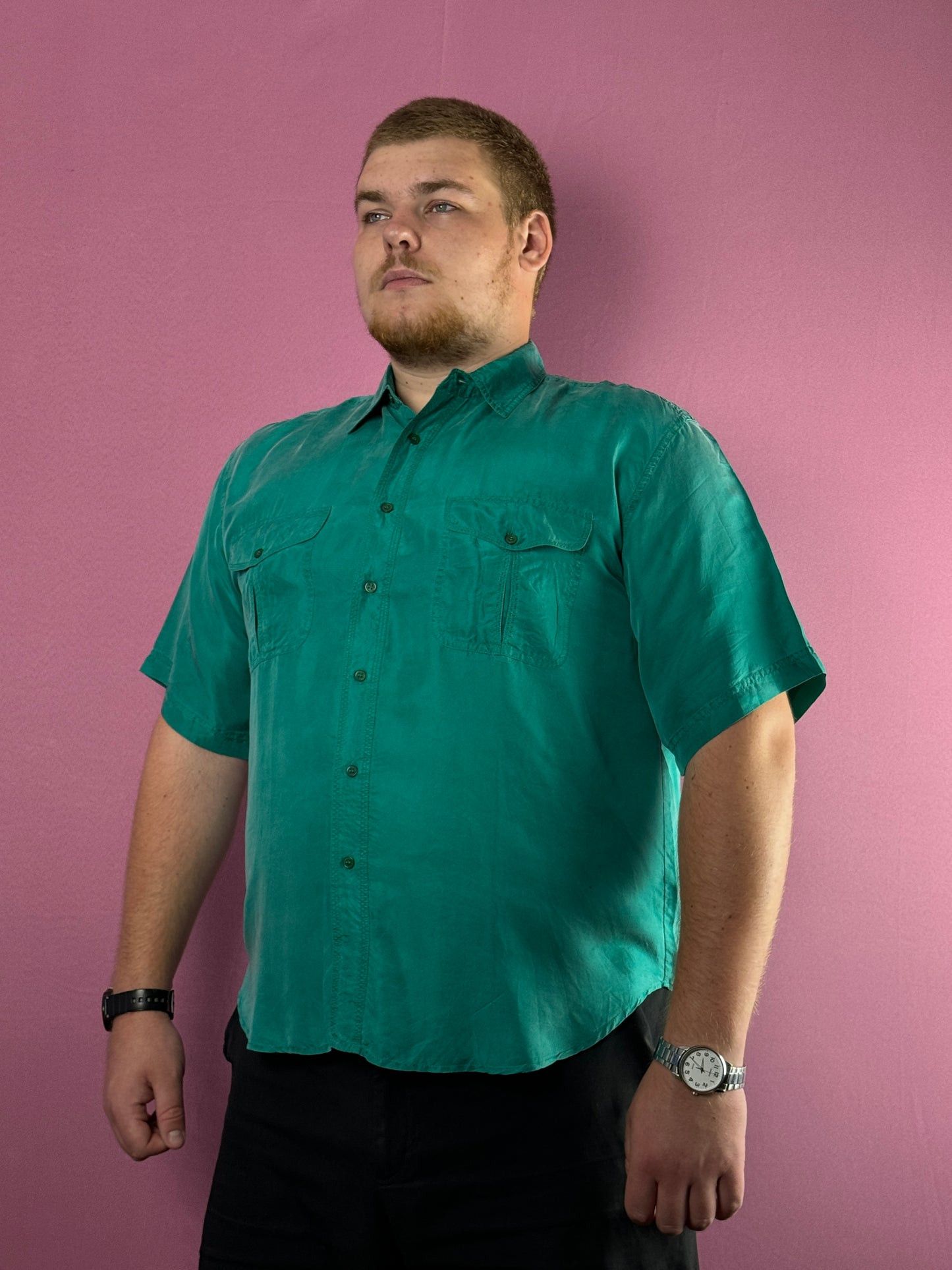 Vintage 80s Bisbee Vintage Men's Short Sleeve Shirt - L Size US L / EU 52-54 / 3 - 1 Thumbnail