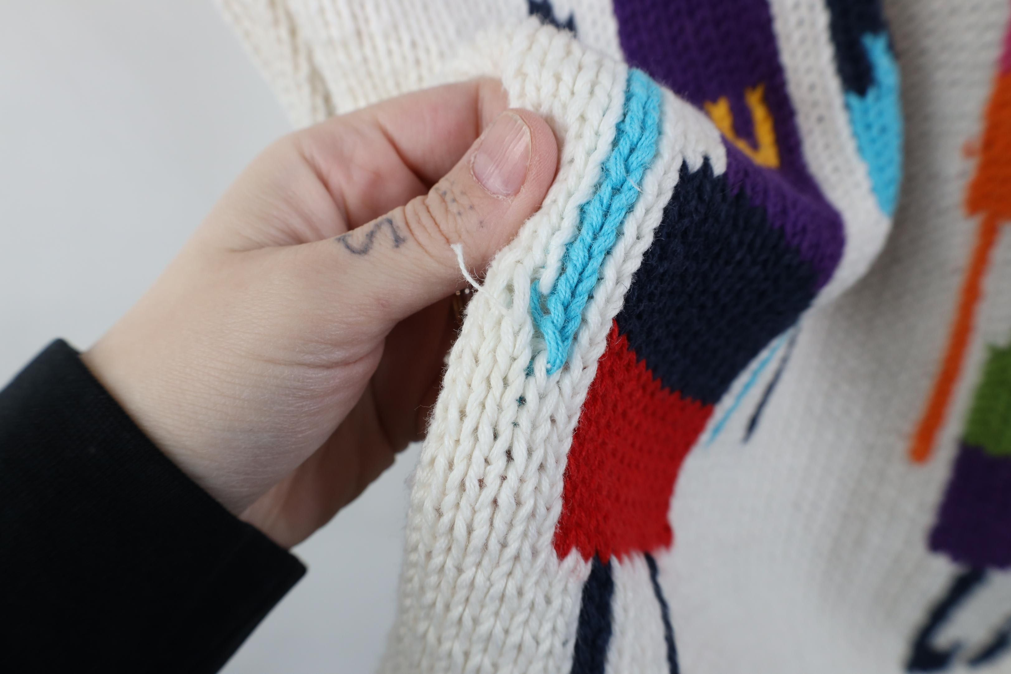 Vintage Vintage 90s Streetwear Intarsia Southwestern Folk Sweater Size ONE SIZE - 7 Thumbnail