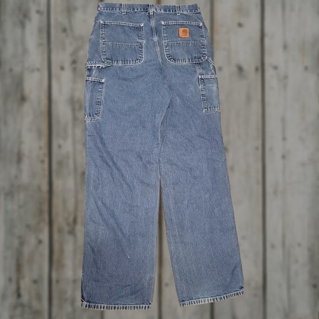 Carhartt Carhartt Jeans Mens Regular 34x33 Denim Carpenter B13-DST Blue 5-Pocket Workwear Break-in Style Comfortable Modern Fit Mens Size US 34 / EU 50 - 1 Thumbnail