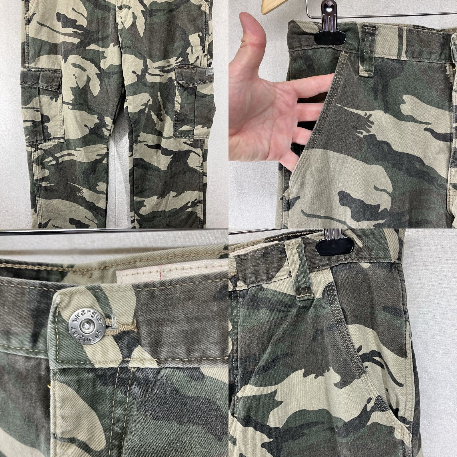 Wrangler VINTAGE Wrangler Cargo Pants Men's 32x28 Relaxed Fit Fleece Lined Camouflage Military Hunting Size US 32 / EU 48 - 8 Thumbnail