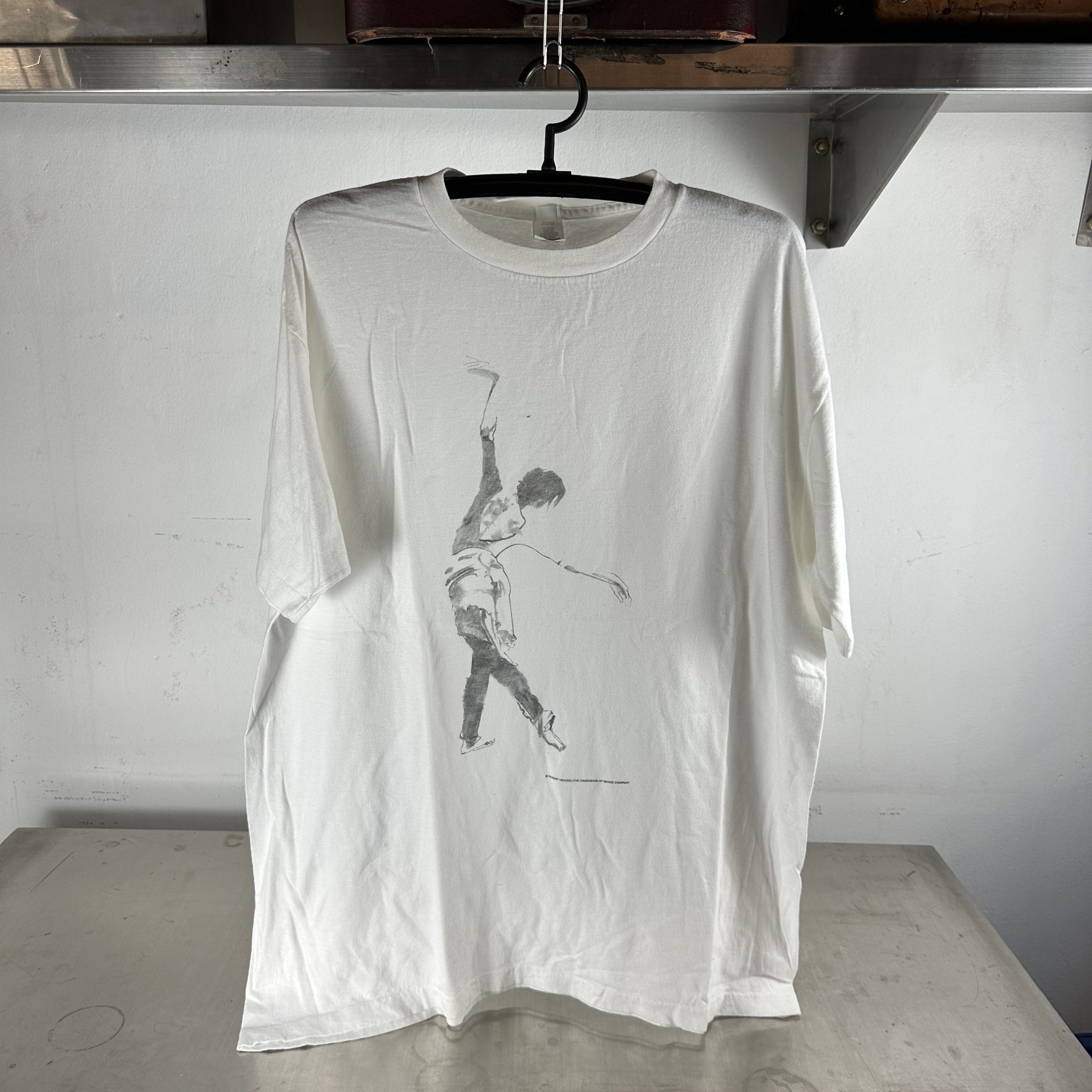 Vintage ​90s Robert Heindel The Obsession Of Dance Company Art Tee Size US XL / EU 56 / 4 - 1 Thumbnail