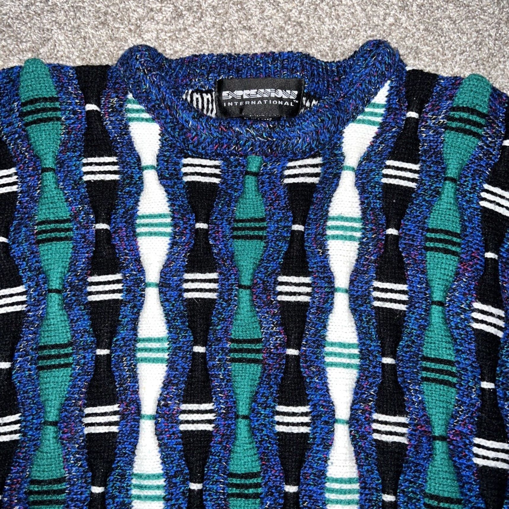 Vintage VINTAGE Empressions International Acrylic Sweater Mens XL Blue Pullover Men XL Size US XL / EU 56 / 4 - 2 Thumbnail