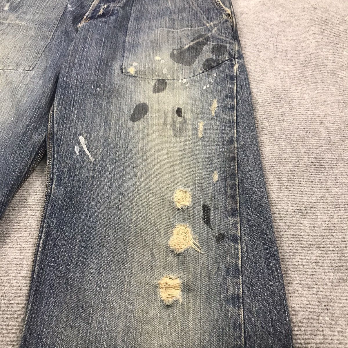 Other BAGGY RARE💀HOLLISTER DISTRESSED DENIM PANTS Size US 30 / EU 46 - 6 Thumbnail