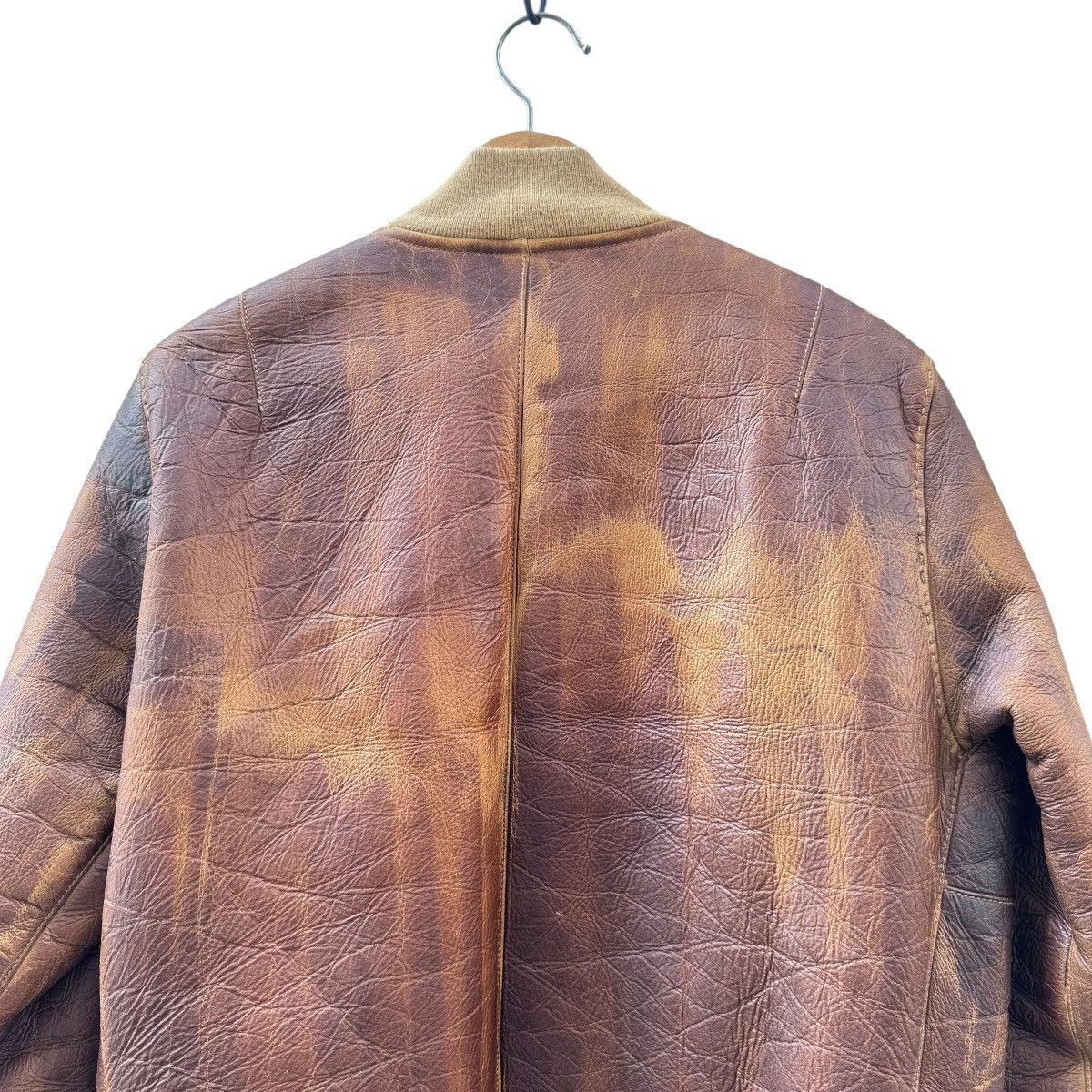 Leather Elia Quaglicia Workshop Shearling Leather Bomber Jacket Size US M / EU 48-50 / 2 - 12 Thumbnail
