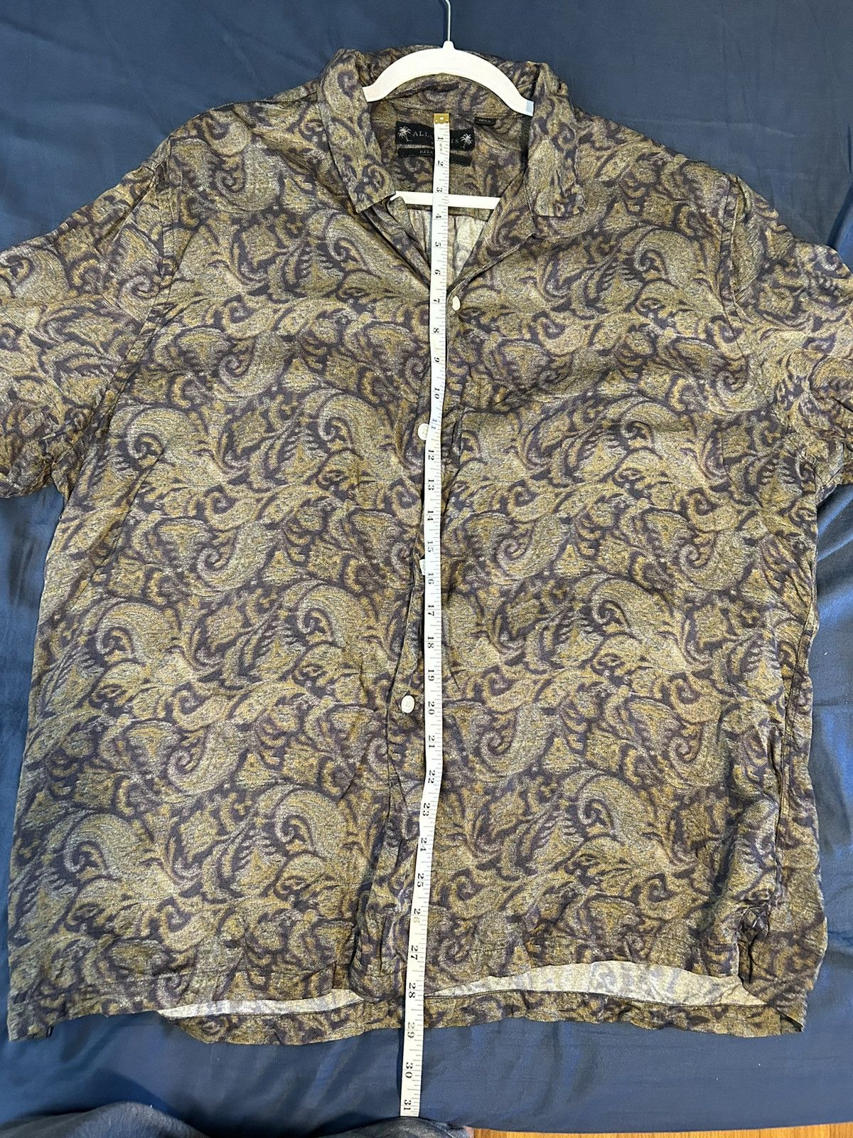 Allsaints Allsaints Green Paisley Button Shirt Size US XXL / EU 58 / 5 - 2 Thumbnail