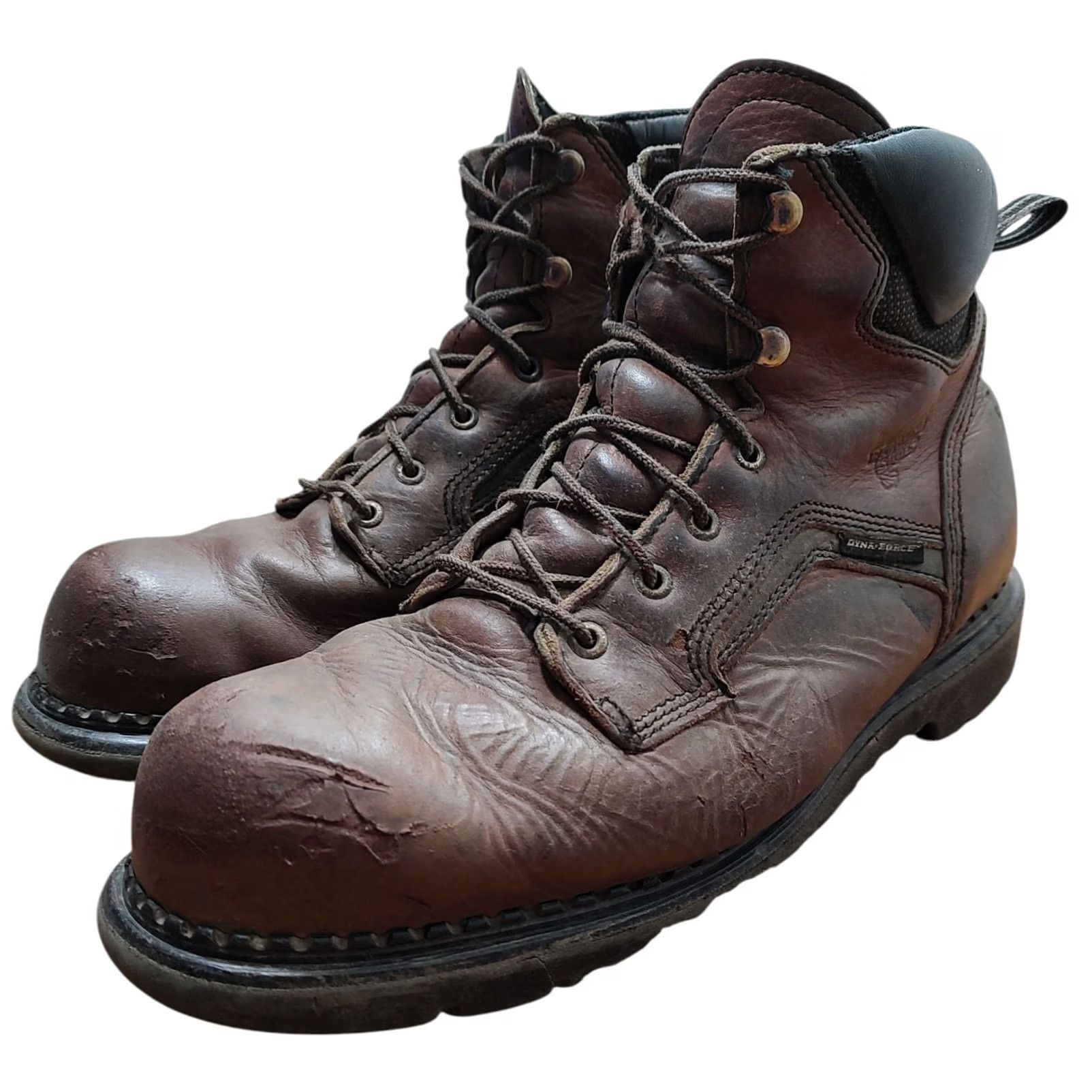 Red Wing VINTAGE Red Wing EH926 Work Boots Boots Mens 12 Leather Brown Waterproof Oil Resistant Rubber Outsole Ankle Lace Up Mens Boots USA 2012 Size US 11 / EU 44 - 5 Thumbnail
