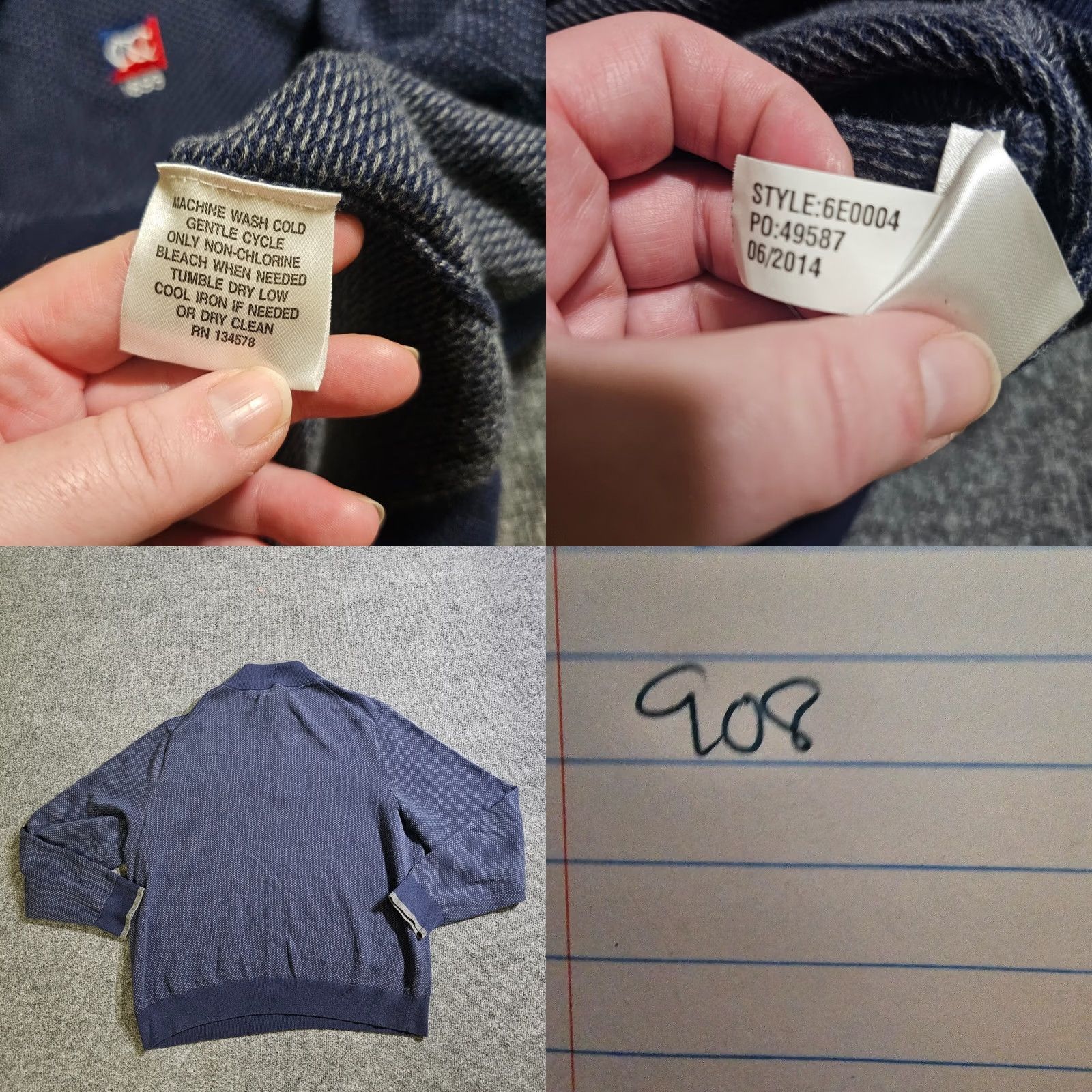 Vineyard Vines VINTAGE Vineyard Vines Sweater Mens Blue 1/4 Zip Long Sleeve Knit Classic Career Casual Size US L / EU 52-54 / 3 - 8 Thumbnail