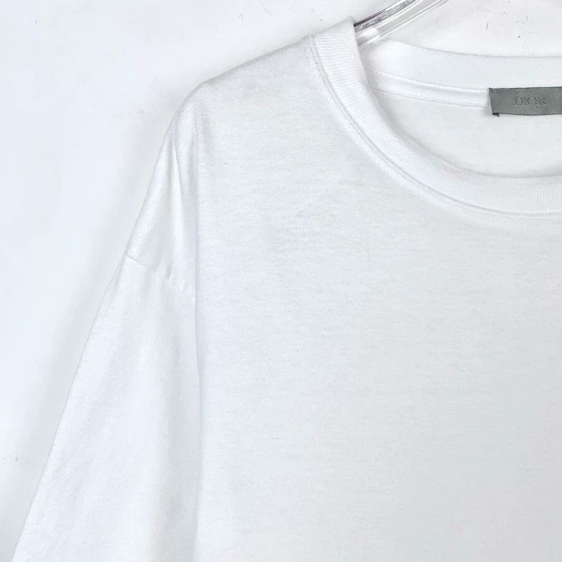 Dior Dior Logo embroidered round-neck white cotton short-sleeved Size US S / EU 44-46 / 1 - 3 Thumbnail