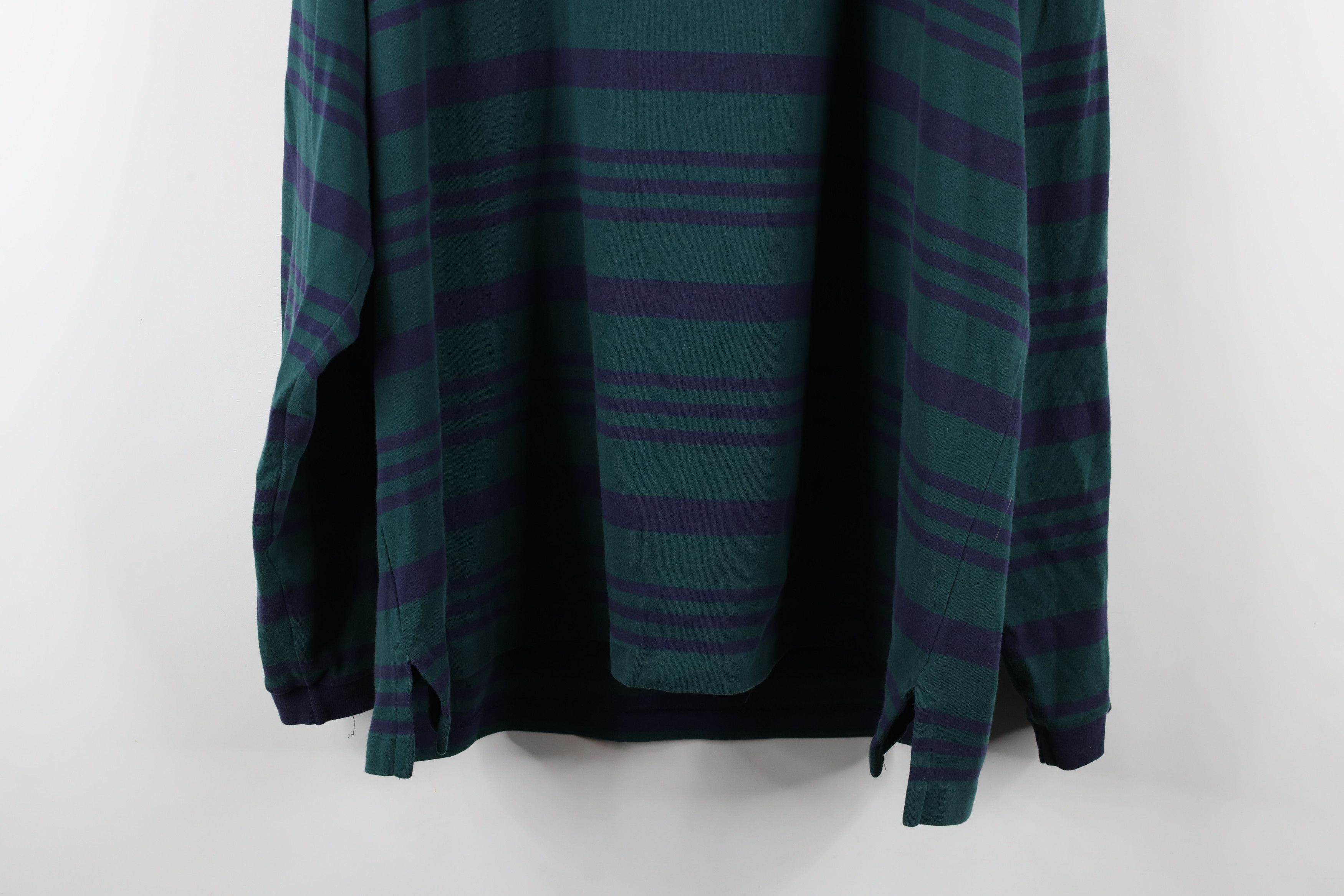 Lands' End × Vintage Vintage 90s Lands End Block Long Sleeve Henley T-Shirt USA Size US XL / EU 56 / 4 - 12 Thumbnail