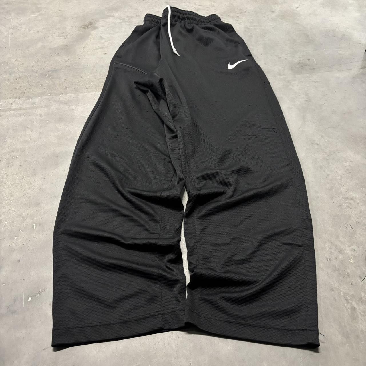 Nike × Vintage Crazy Vintage Y2K/2000s Baggy Black Bike Swoosh Skater Streetwear Essential Track Pants! Size US 34 / EU 50 - 2 Thumbnail
