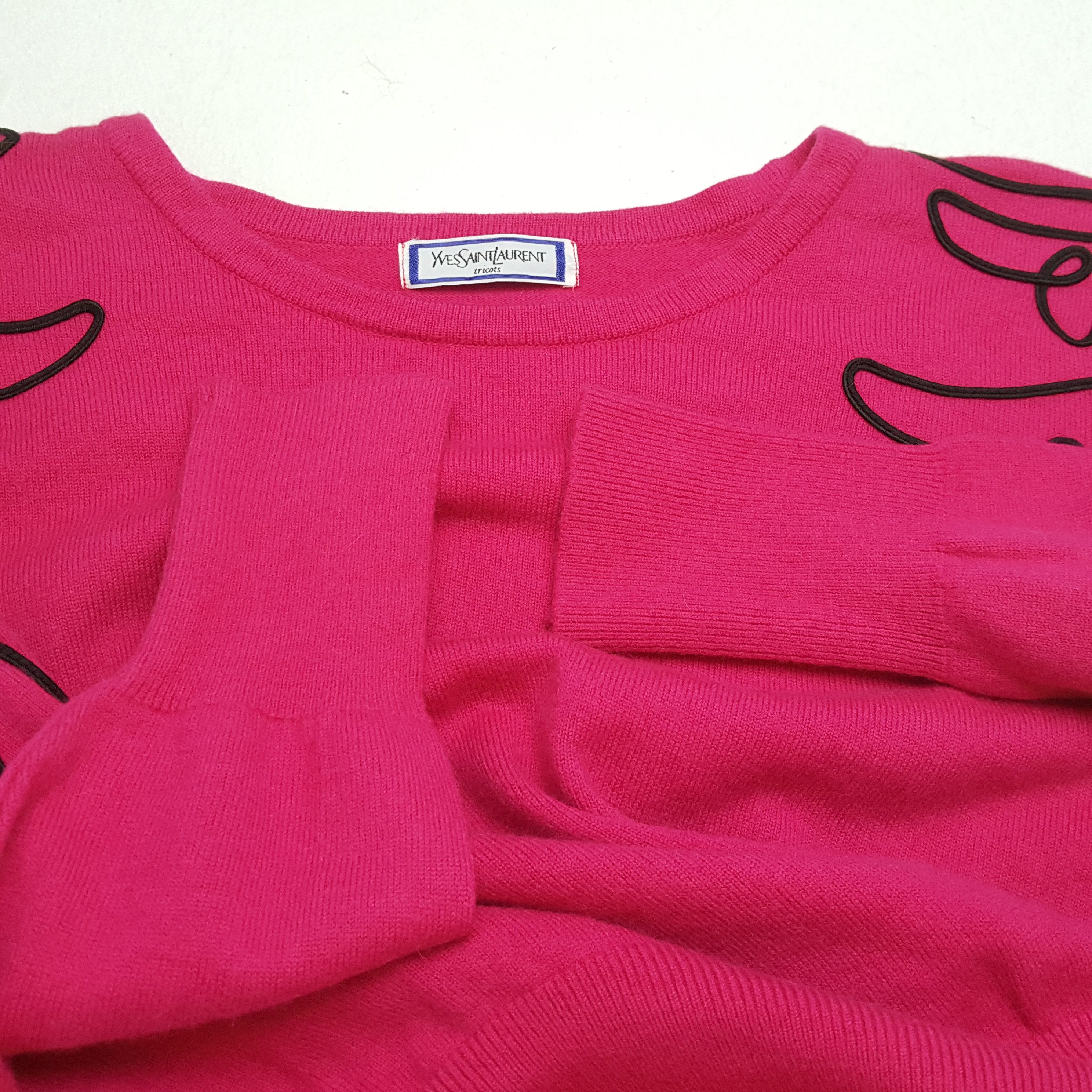 Yves Saint Laurent YVES SAINT LAURENT Rare Design Fashion Style Sweatshirt Size S / US 4 / IT 40 - 9 Thumbnail