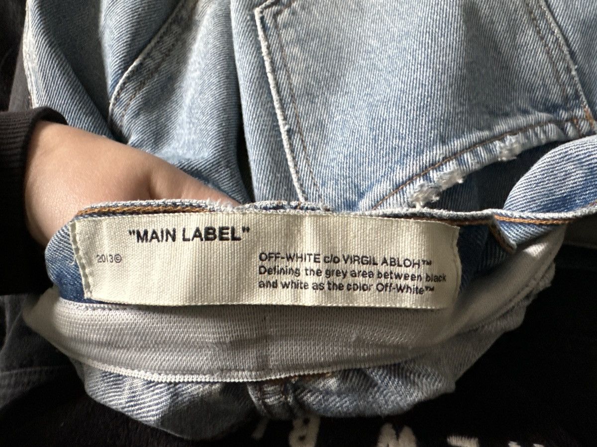 Off-White × Virgil Abloh Off-White Slim Low Crotch Graffiti Jeans - No Belt Size 29" - 11 Thumbnail