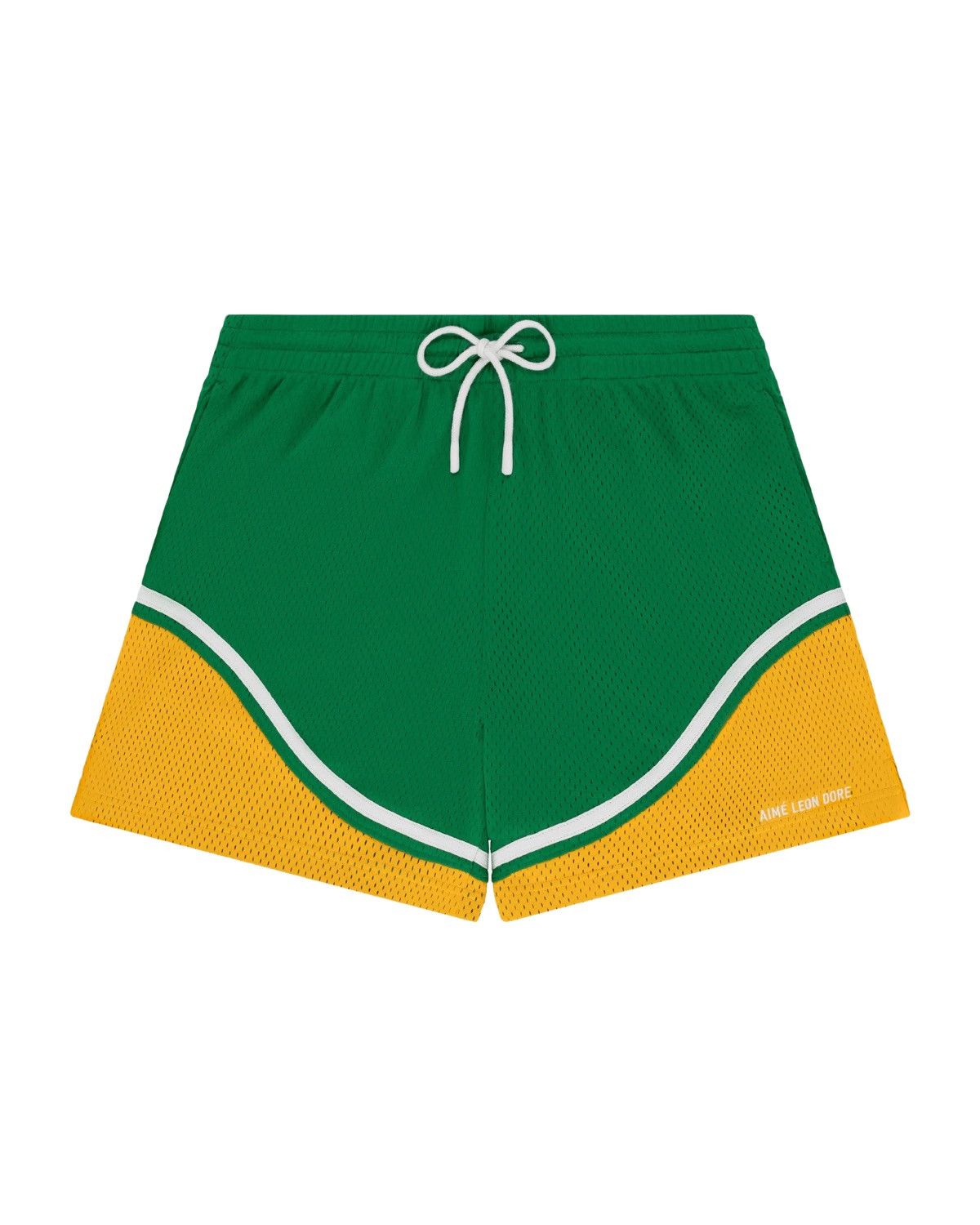 Aime Leon Dore Aime Leon Dore - Colorblock Court Shorts - Green/Yellow Size US 34 / EU 50 - 1 Thumbnail