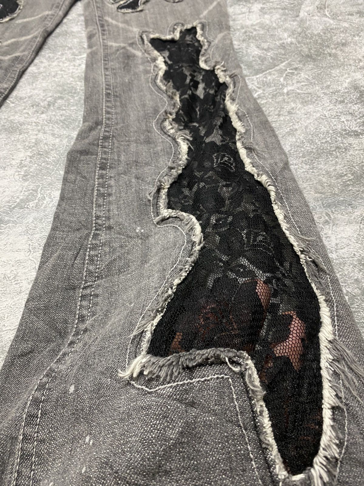 Hysteric Glamour × Japanese Brand × Vintage Vintage Pentys Flare Rework Mesh Jeans Size 26" / US 2 / IT 38 - 5 Thumbnail