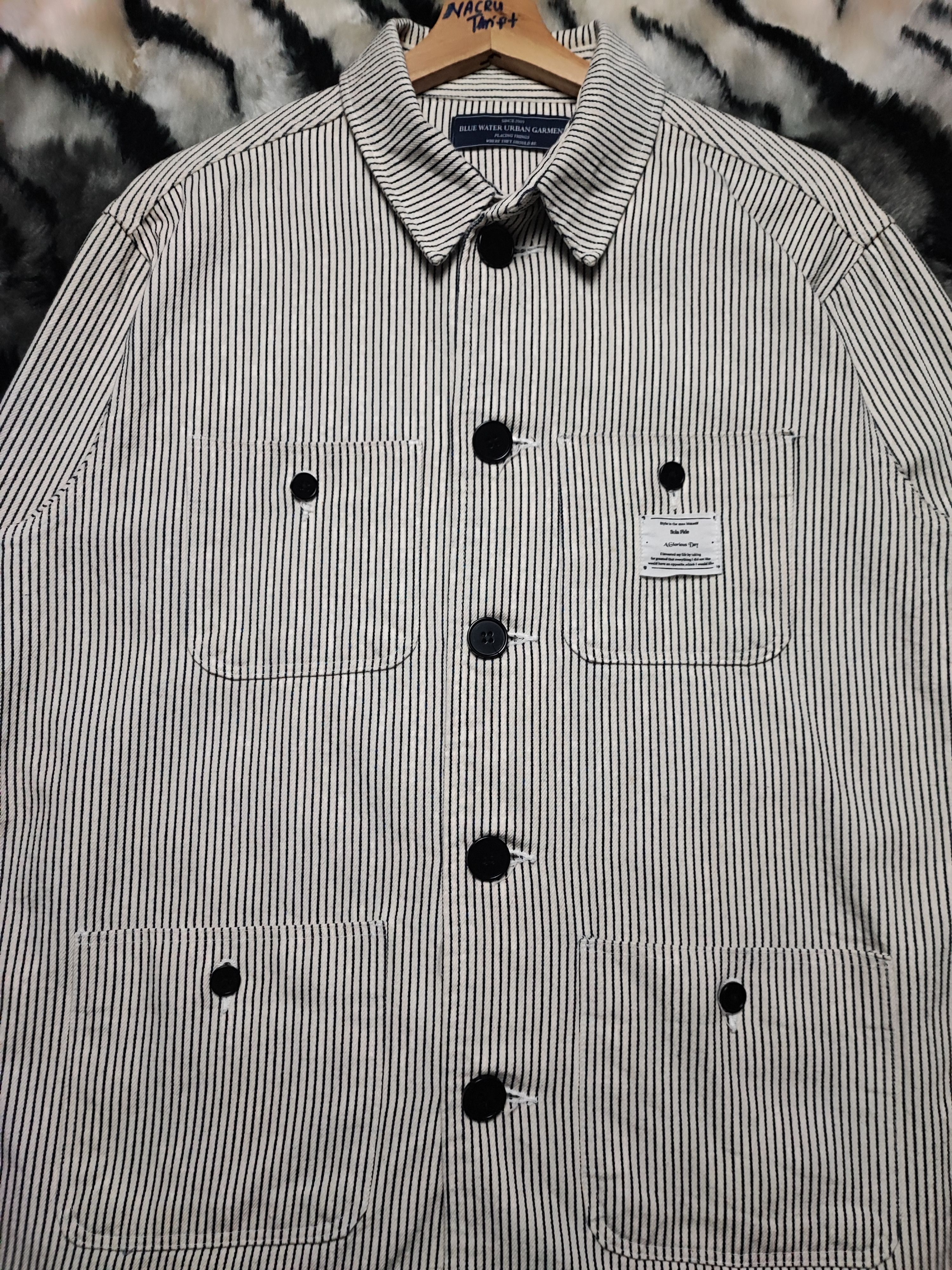 Blue Blue Japan Herringbone Wabash Baggy Denim Jacket Hickory Style Size US L / EU 52-54 / 3 - 9 Thumbnail
