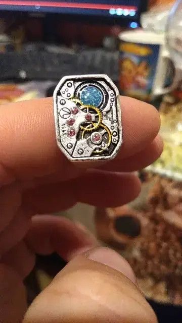 Japanese Brand Unique Imitation Precision Mechanical Dial Men's Ring Size ONE SIZE - 2 Thumbnail