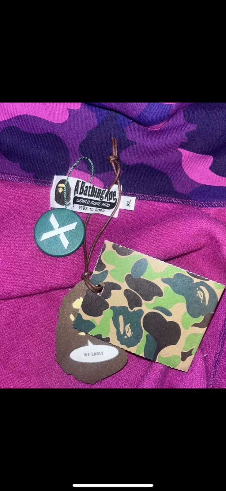 Bape BAPE PONR Full Zip Hoodie Purple Men’s XL Camo (NWT) Size US XL / EU 56 / 4 - 5 Thumbnail