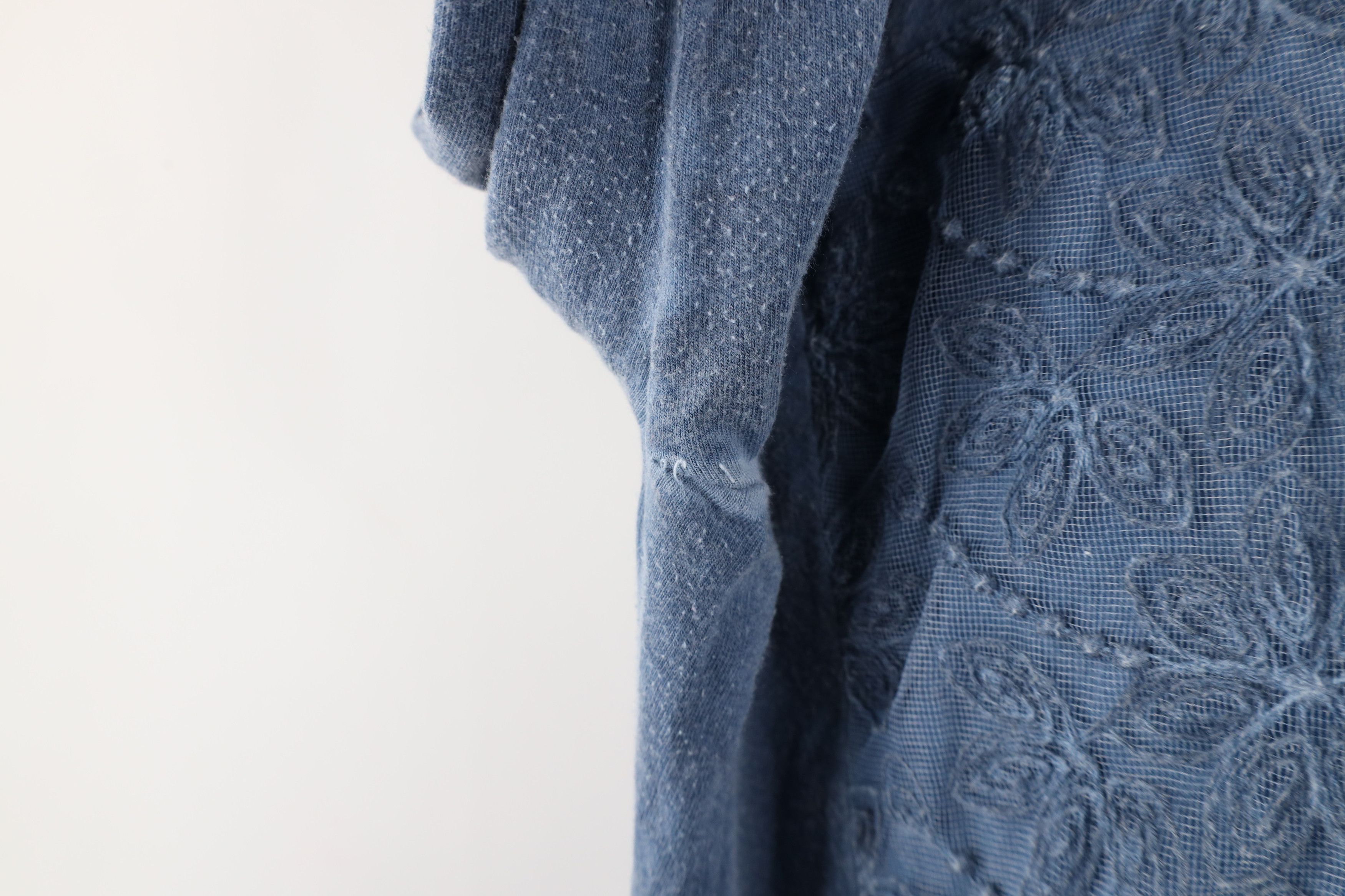 Vintage Vintage 90s Parsley & Sage Lace Flower Tunic T-Shirt Blue Size S / US 4 / IT 40 - 7 Thumbnail