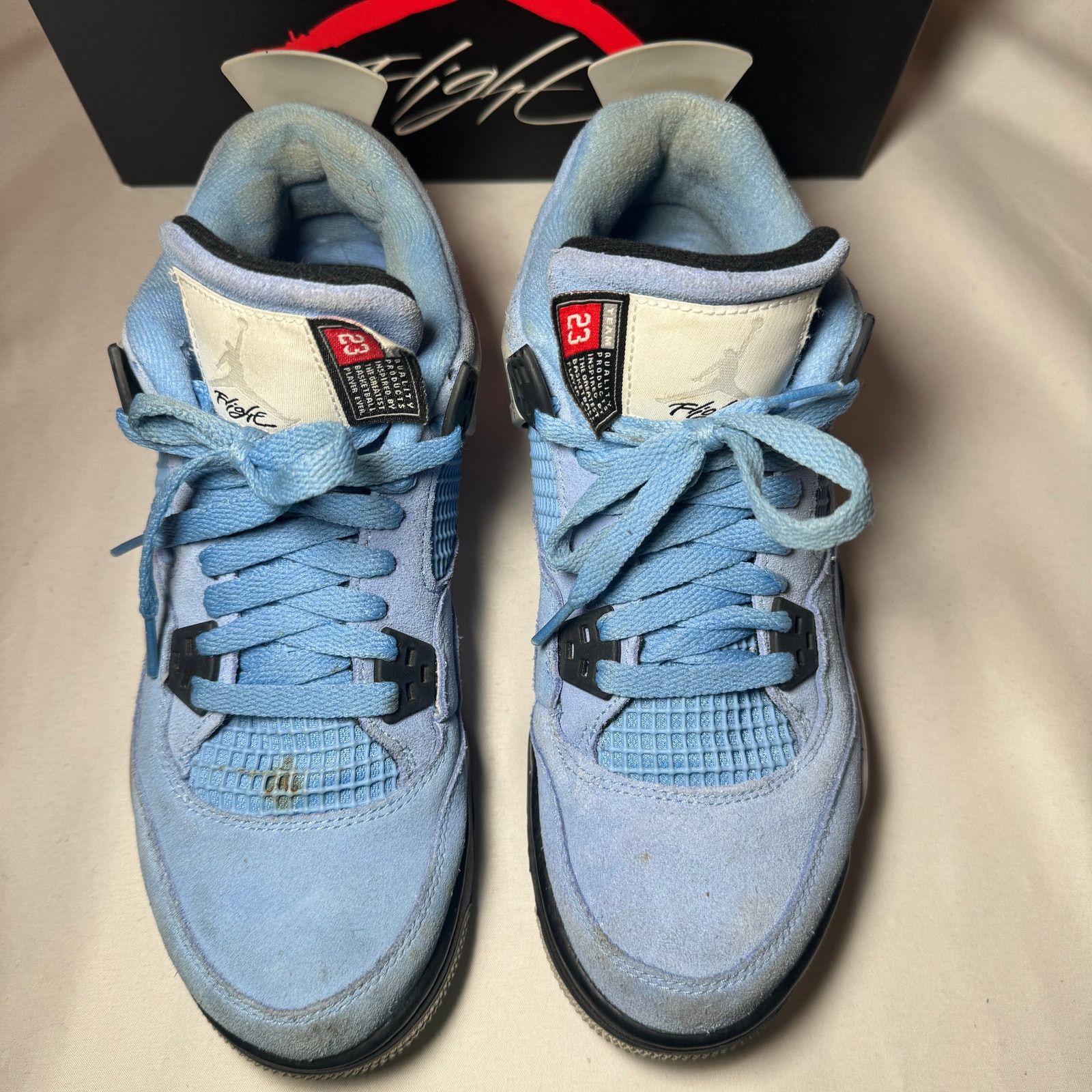 Jordan Brand × Nike Size 7 Nike Air Jordan 4 Retro GS University Blue Men Shoes Size US 7 / EU 40 - 4 Thumbnail