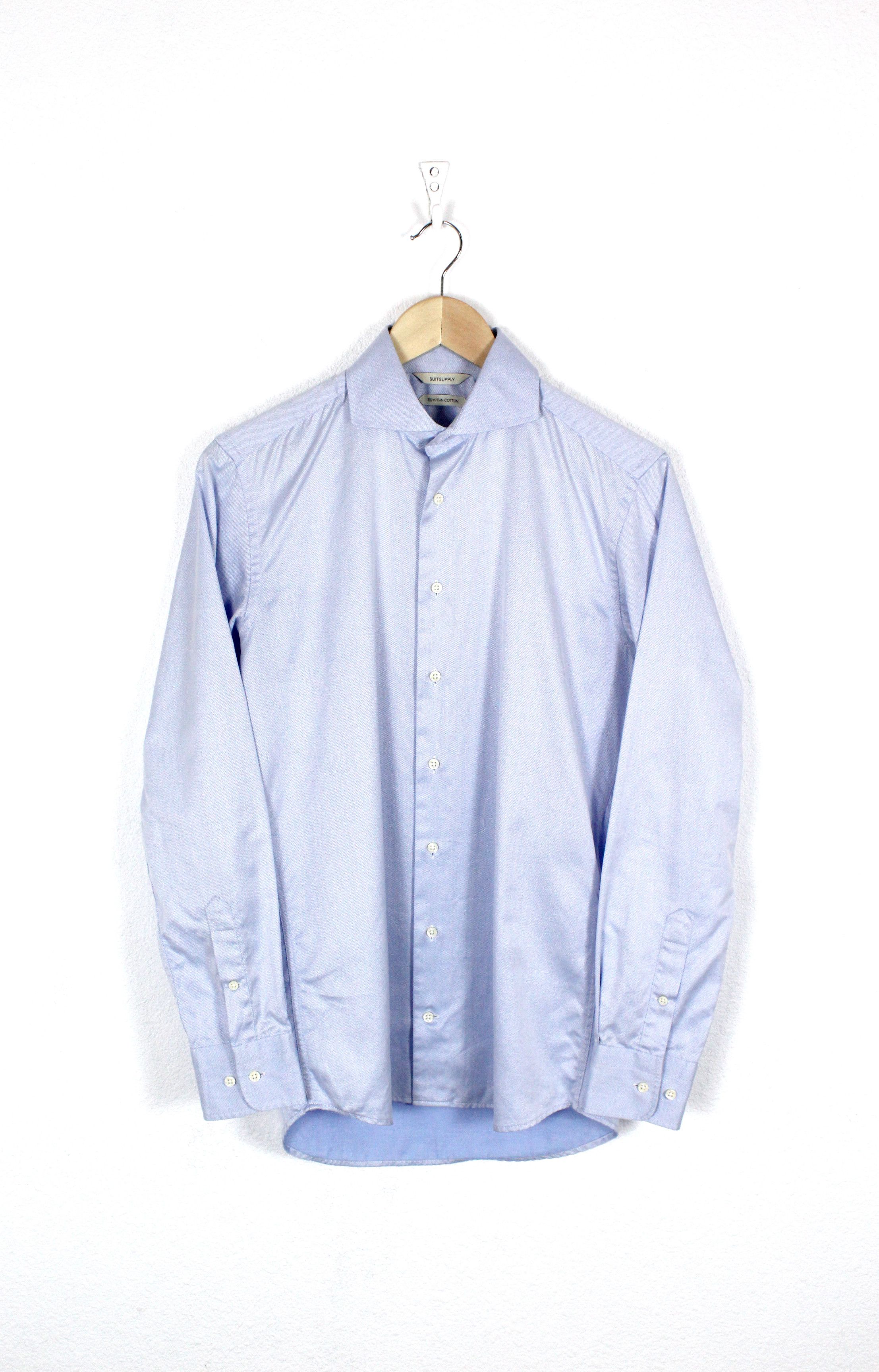 Suitsupply Suitsupply Blue Egyptian Cotton Formal Shirt 38 size Size US M / EU 48-50 / 2 - 1 Thumbnail