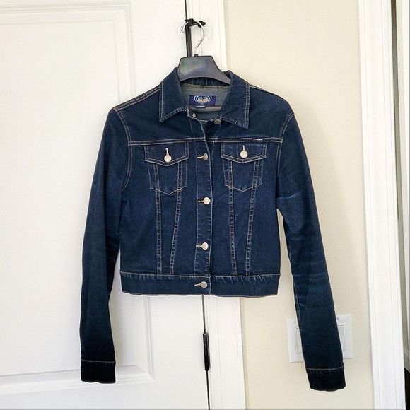 Other Juniors' Angels Dark Wash Denim Jacket Classic Retro Size M / US 6-8 / IT 42-44 - 6 Thumbnail