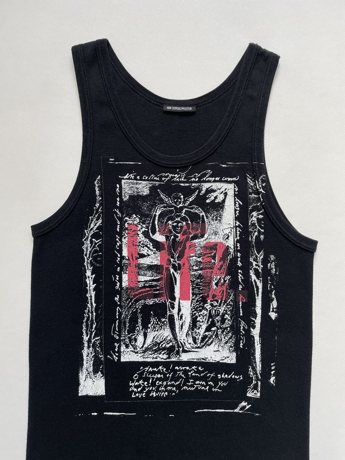Ann Demeulemeester S/S 03 Patti Smith ‘LIFE’ Poem Print Vest Size S / US 4 / IT 40 - 3 Thumbnail