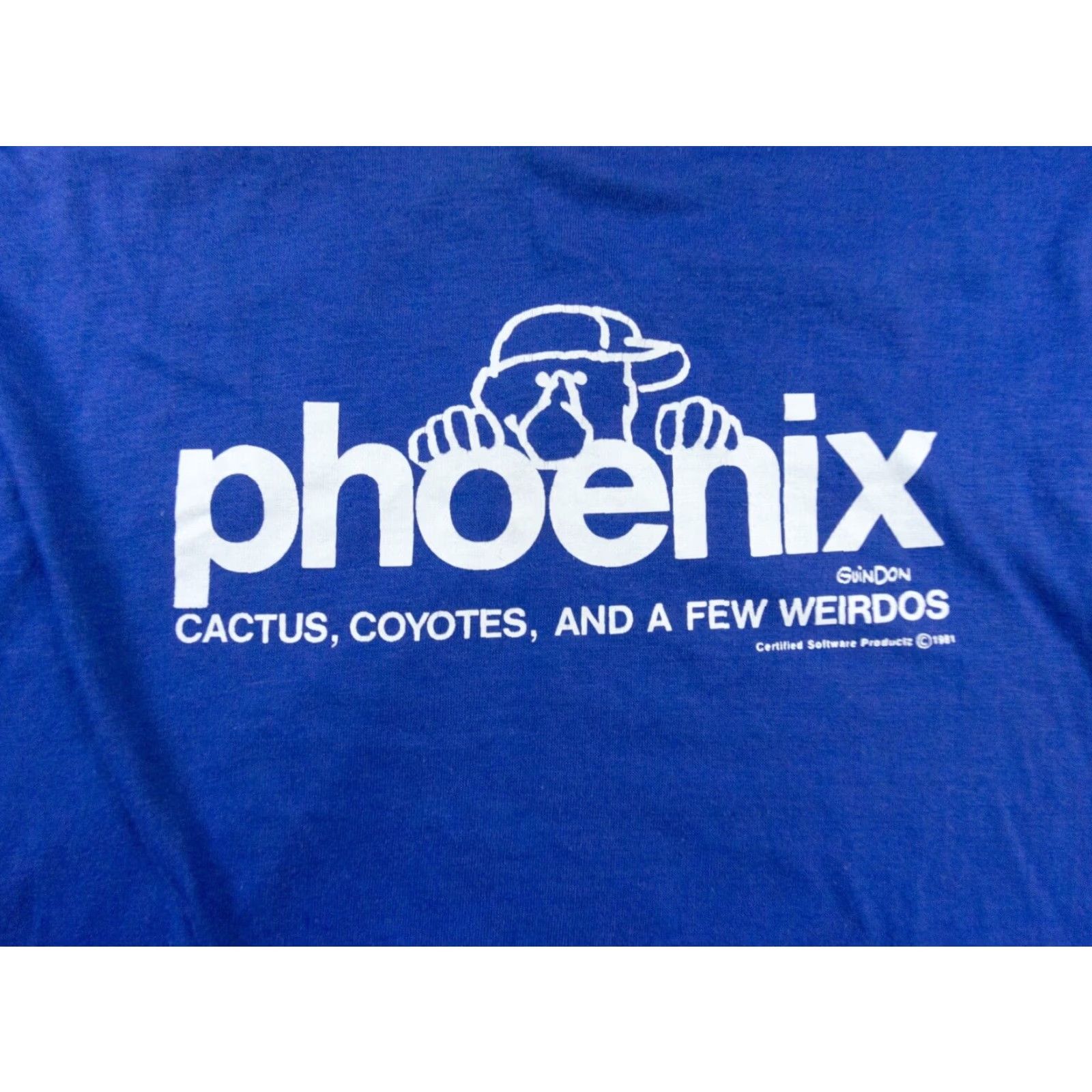 Vintage VINTAGE Phoenix Shirt Mens Medium Blue 90s 80s Tech Logo Tee Crewneck Short Sleeve Clothing Size US M / EU 48-50 / 2 - 2 Thumbnail