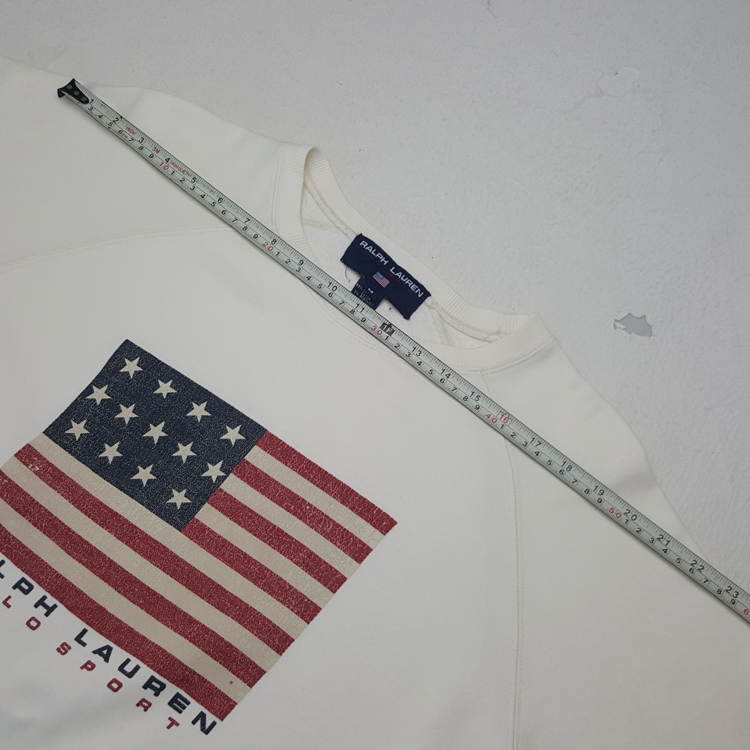 Polo Ralph Lauren × Vintage Vintage Ralph Lauren Polo Sport USA Flag Sweatshirt Size US L / EU 52-54 / 3 - 6 Thumbnail