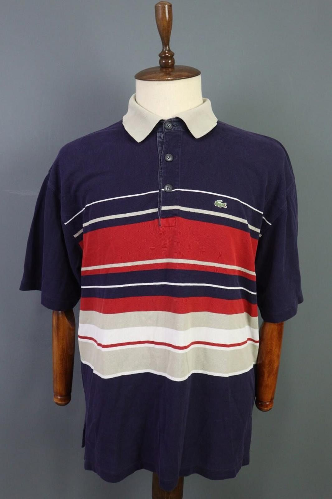 Lacoste Lacoste Multicolor Striped Polo Shirt Size 6 / XL Size US M / EU 48-50 / 2 - 1 Thumbnail