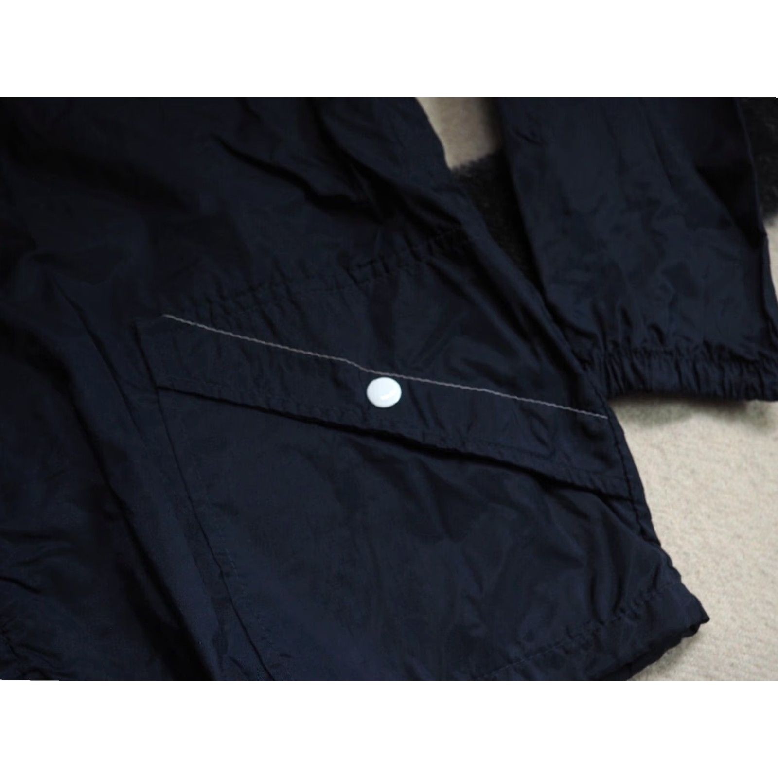 Vintage VINTAGE Gold Label Navy Blue Full Zip Hippy Nylon Windbreaker Jacket M Size US M / EU 48-50 / 2 - 6 Thumbnail