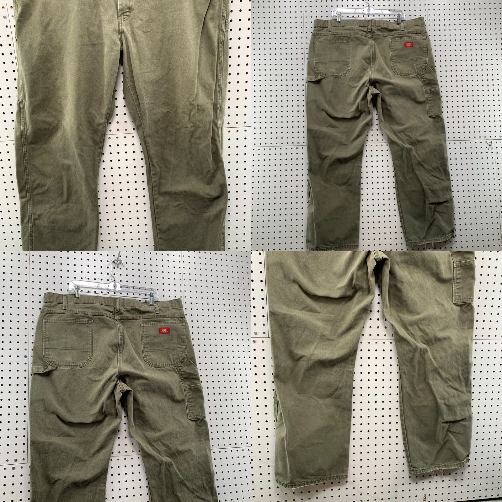 Dickies VINTAGE Dickies Carpenter Pants Mens 42X30 Moss Olive Green Canvas Workwear Size US 42 / EU 58 - 8 Thumbnail