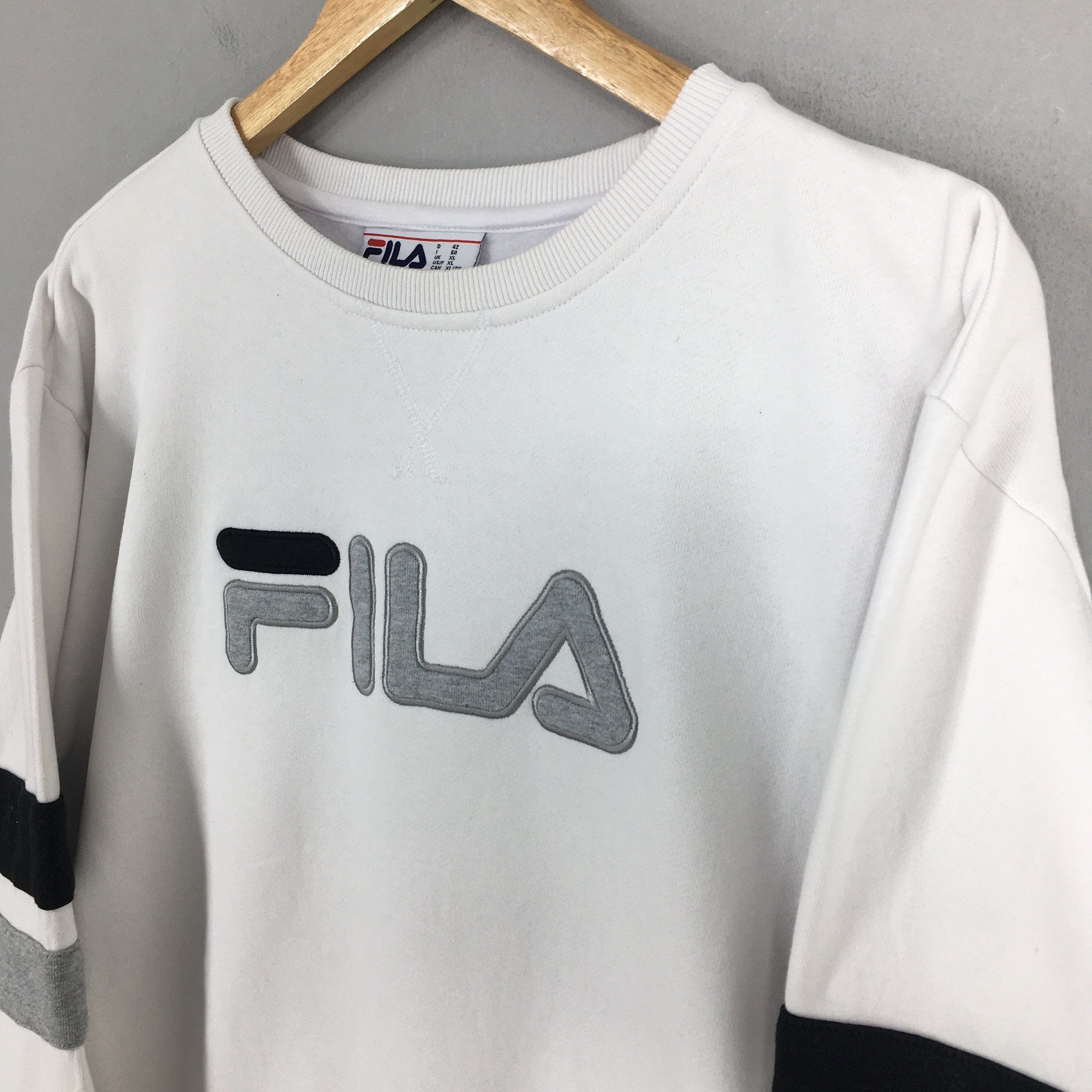 Fila × Vintage Vintage Fila Italia White Sweatshirt Medium Size US M / EU 48-50 / 2 - 3 Thumbnail