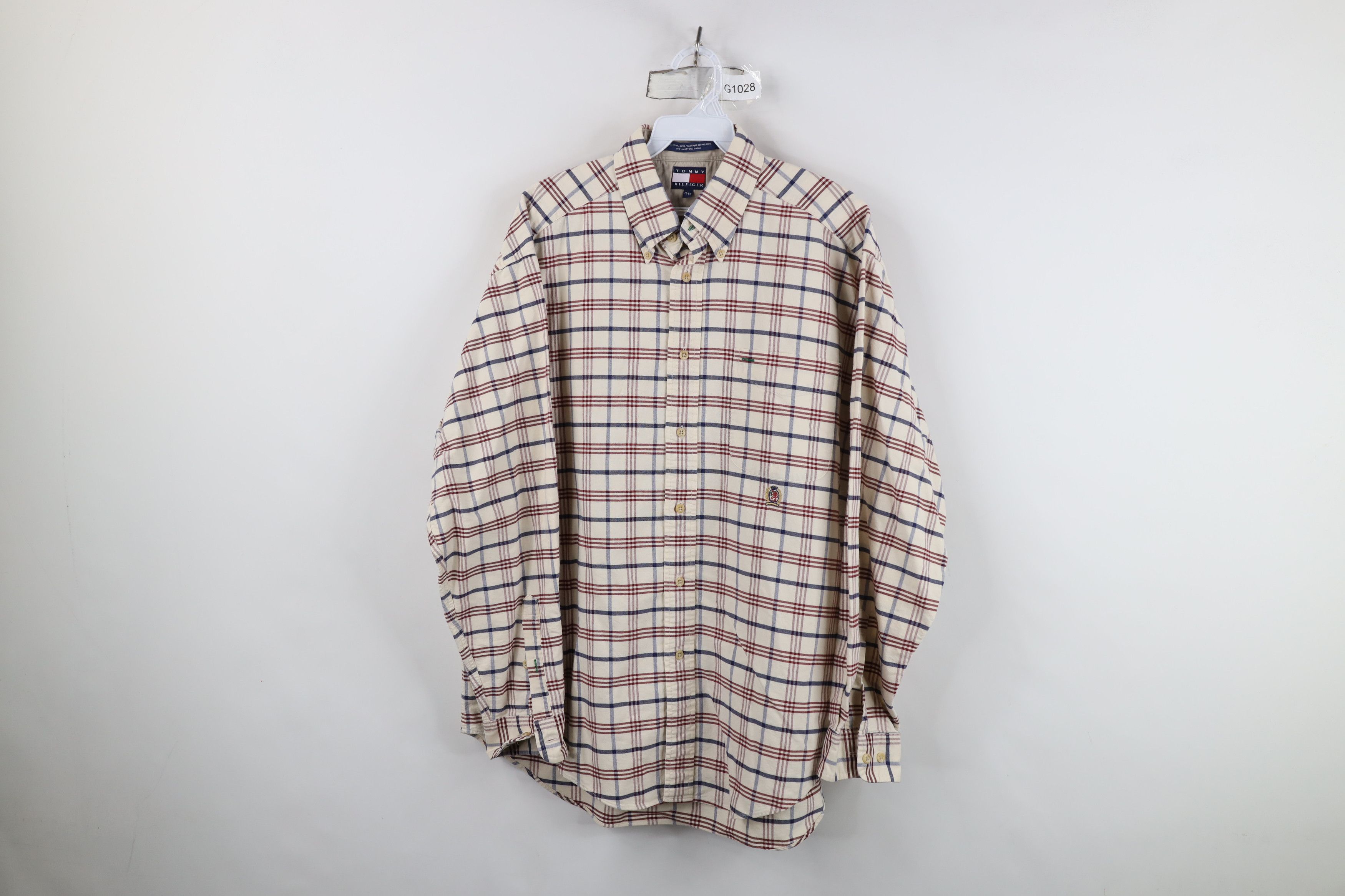 Tommy Hilfiger Vintage 90s Tommy Hilfiger Cotton Oxford Button Down Shirt Size US M / EU 48-50 / 2 - 1 Thumbnail