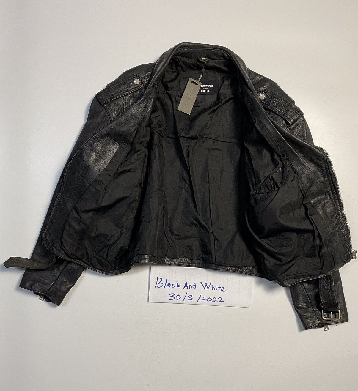 For Those Who Sin SINNERS GANG LEATHER JACKET Size US L / EU 52-54 / 3 - 7 Thumbnail