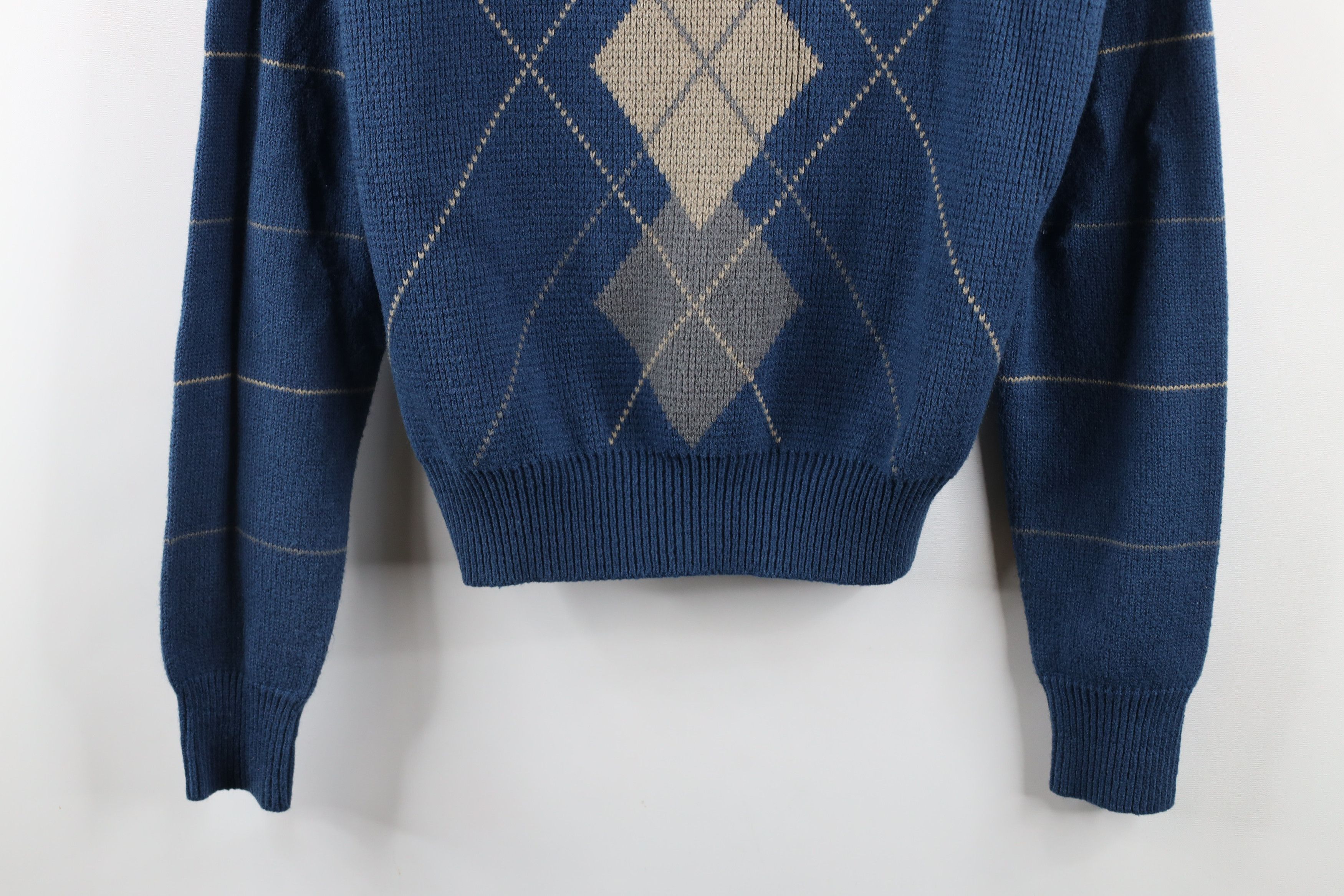 Vintage Vintage 70s Streetwear Diamond Ribbed Knit Crewneck Sweater Size US S / EU 44-46 / 1 - 3 Thumbnail