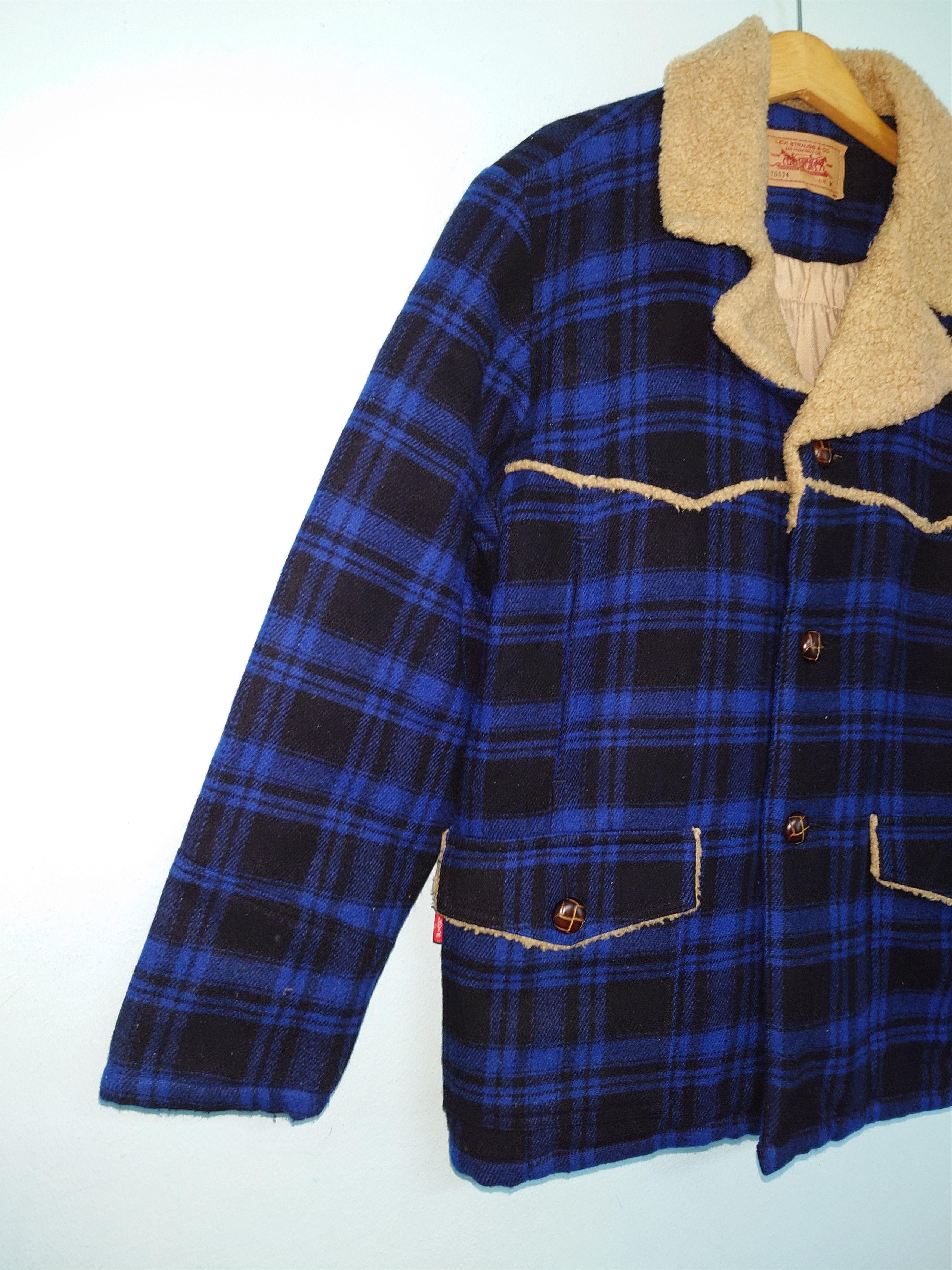 Levi's Vintage 90s Levi’s Sherpa Lined Plaid Trucker Jacket Size US M / EU 48-50 / 2 - 5 Thumbnail