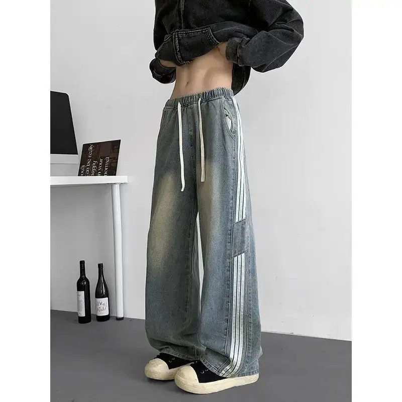 Japanese Brand Retro straight leg loose wide leg jeans Size US 32 / EU 48 - 6 Thumbnail
