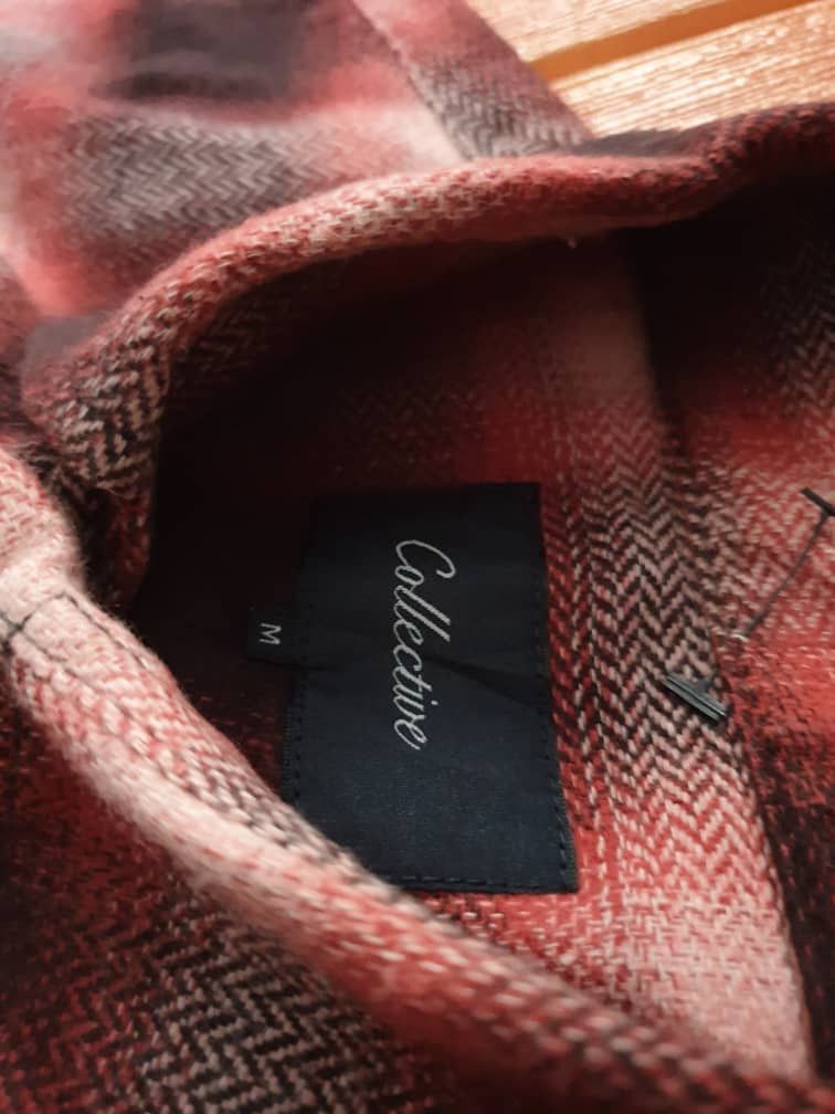 Japanese Brand 💥Collective red shadow checkered flannel shirt Size US M / EU 48-50 / 2 - 3 Thumbnail
