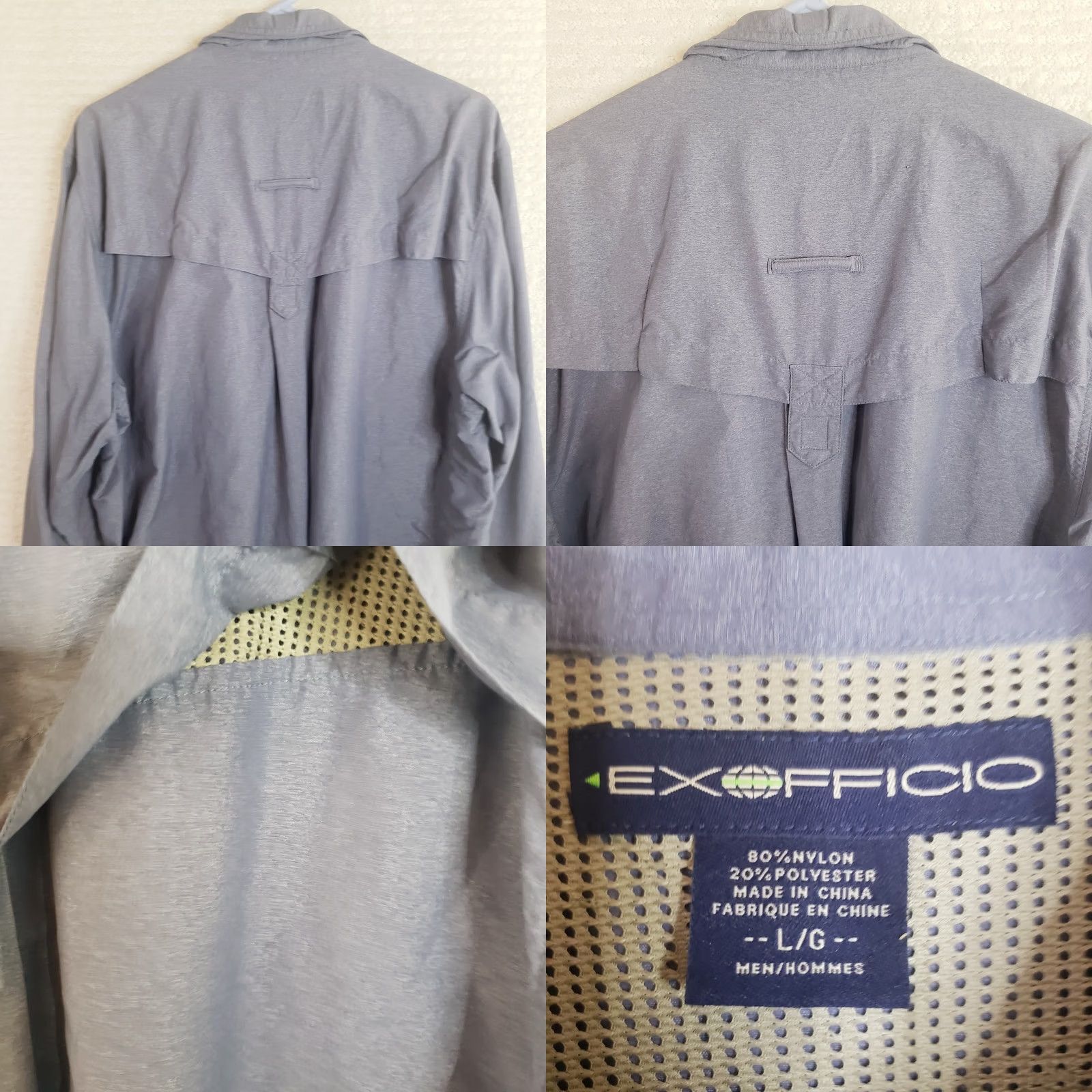 ExOfficio Exofficio Shirt Mens L Blue Logo Long Sleeve Button-Up Pockets Rollup Sl Size US L / EU 52-54 / 3 - 8 Thumbnail