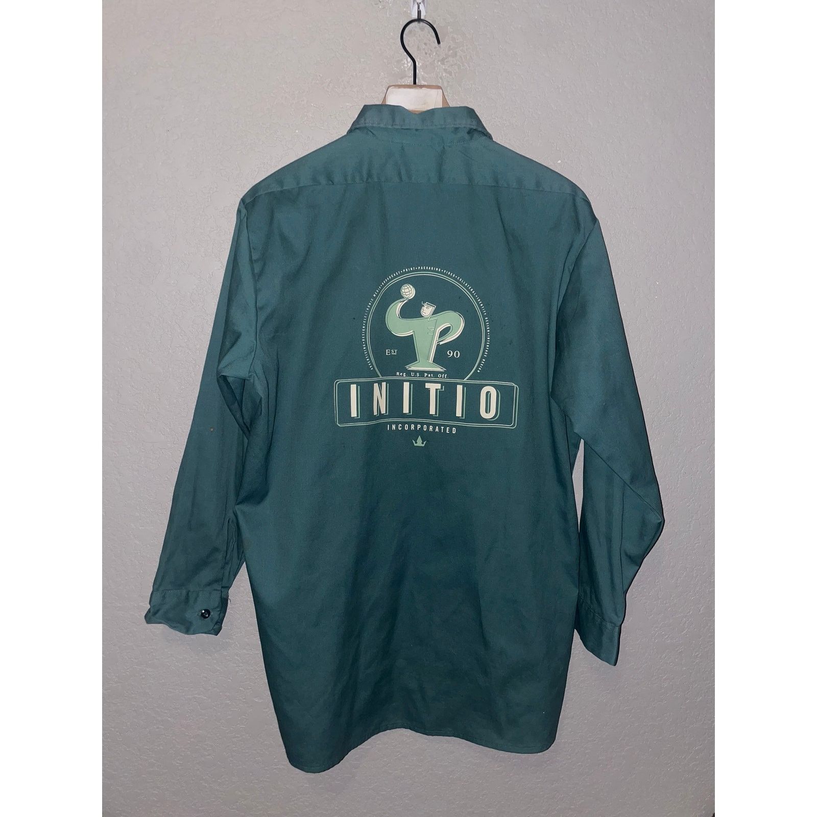 Dickies Dickies Initio Inc Green Long Sleeve Shirt Button Down XL Size US XL / EU 56 / 4 - 1 Thumbnail