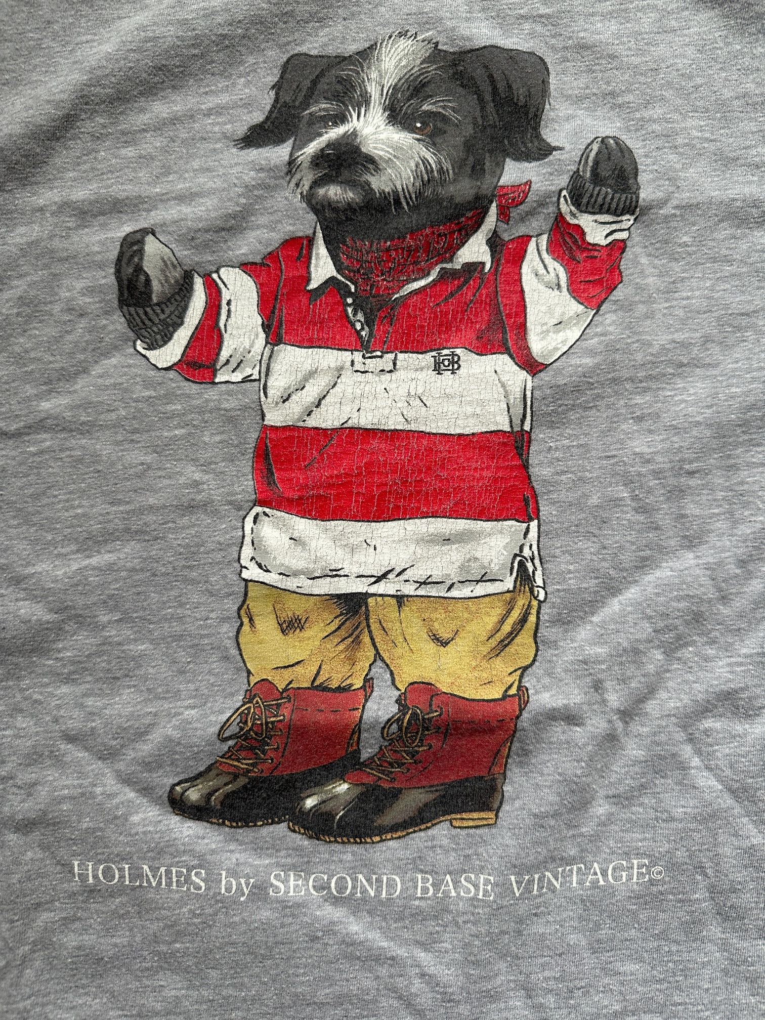 Vintage Men's Homebase Skateshop Shirt Large Polo Bear Dog Gray Size US L / EU 52-54 / 3 - 2 Thumbnail