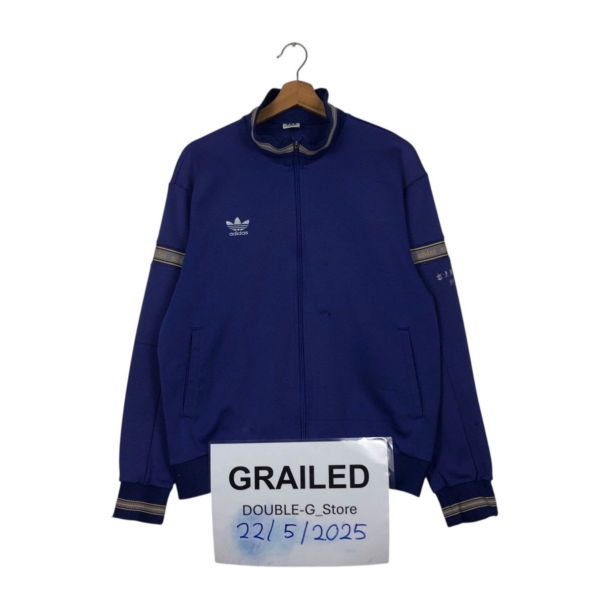 Adidas Vintage Adidas Trefoil Track Jacket 80s/90s – Royal Blue Size US M / EU 48-50 / 2 - 1 Thumbnail