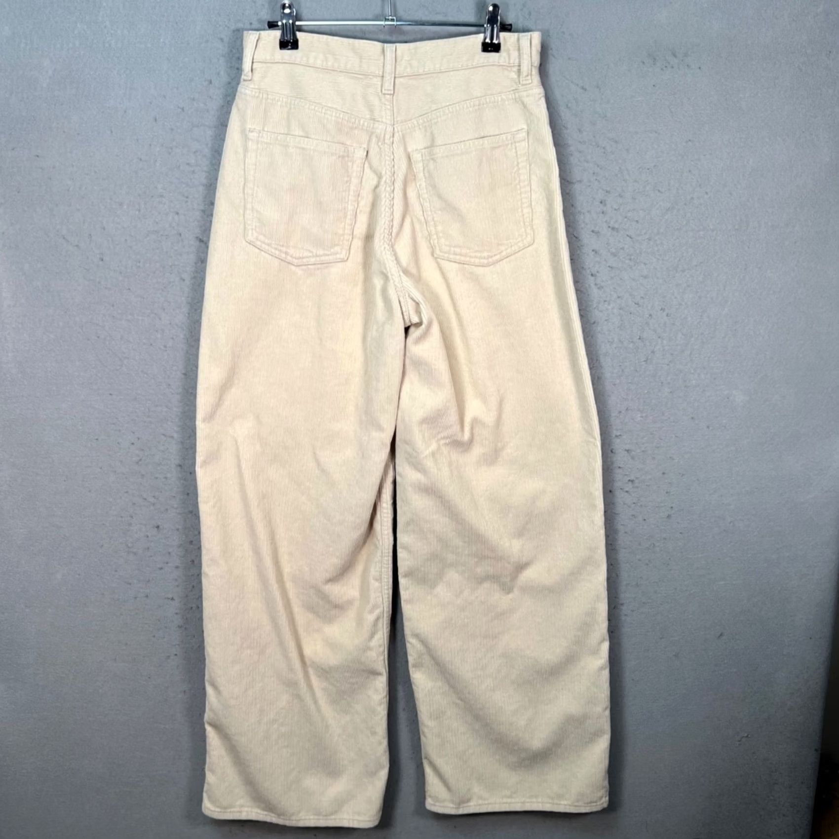Cos COS Womens Pants Beige Corduroy 100% Cotton Wide-Leg 28 Regular Inseam 30 Vintage: No Size 28" / US 6 / IT 42 - 2 Thumbnail