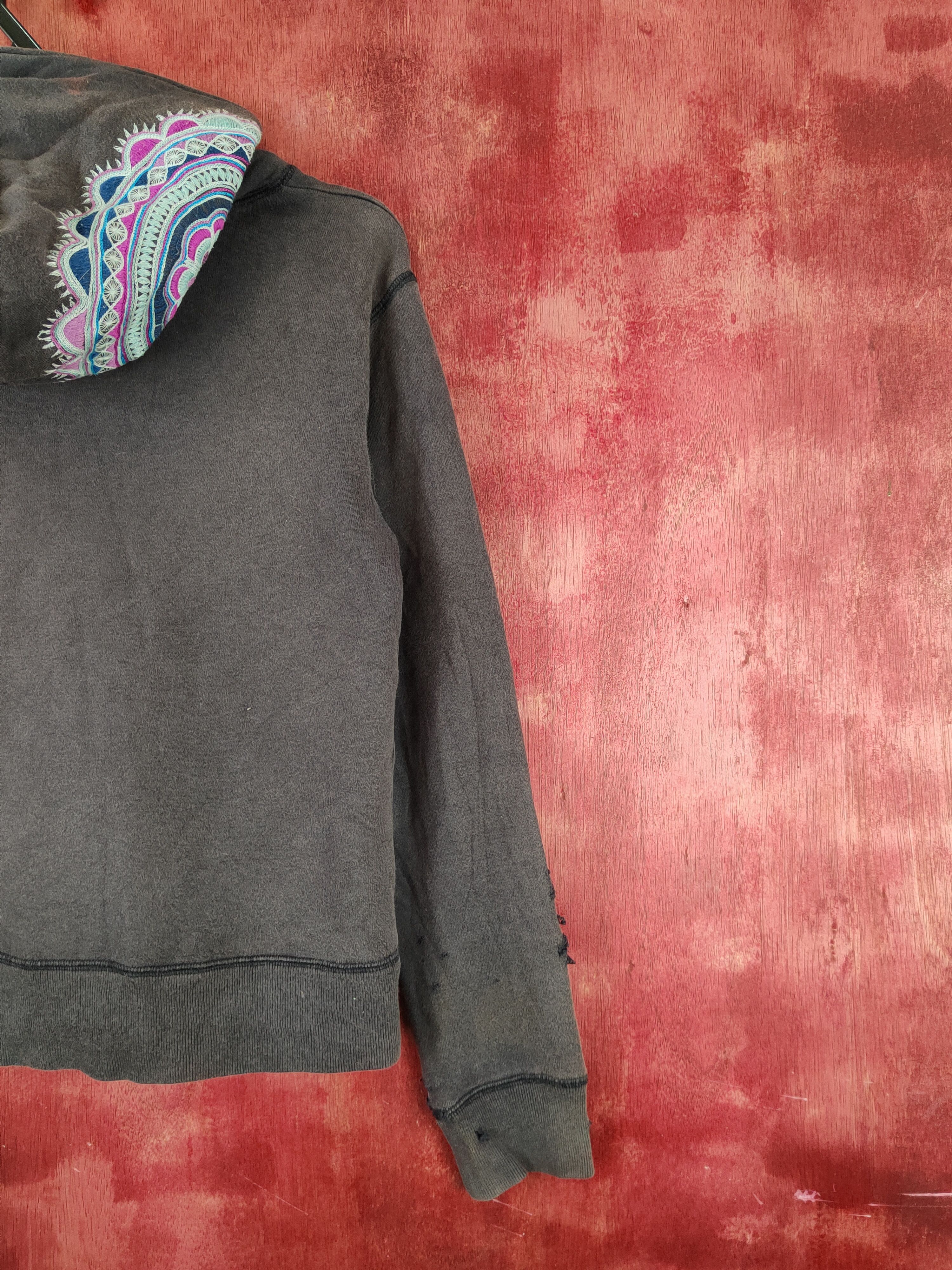 Japanese Brand Archi art Dark Purple Faded Hoodie Sweaters #S2287 Size S / US 4 / IT 40 - 10 Thumbnail