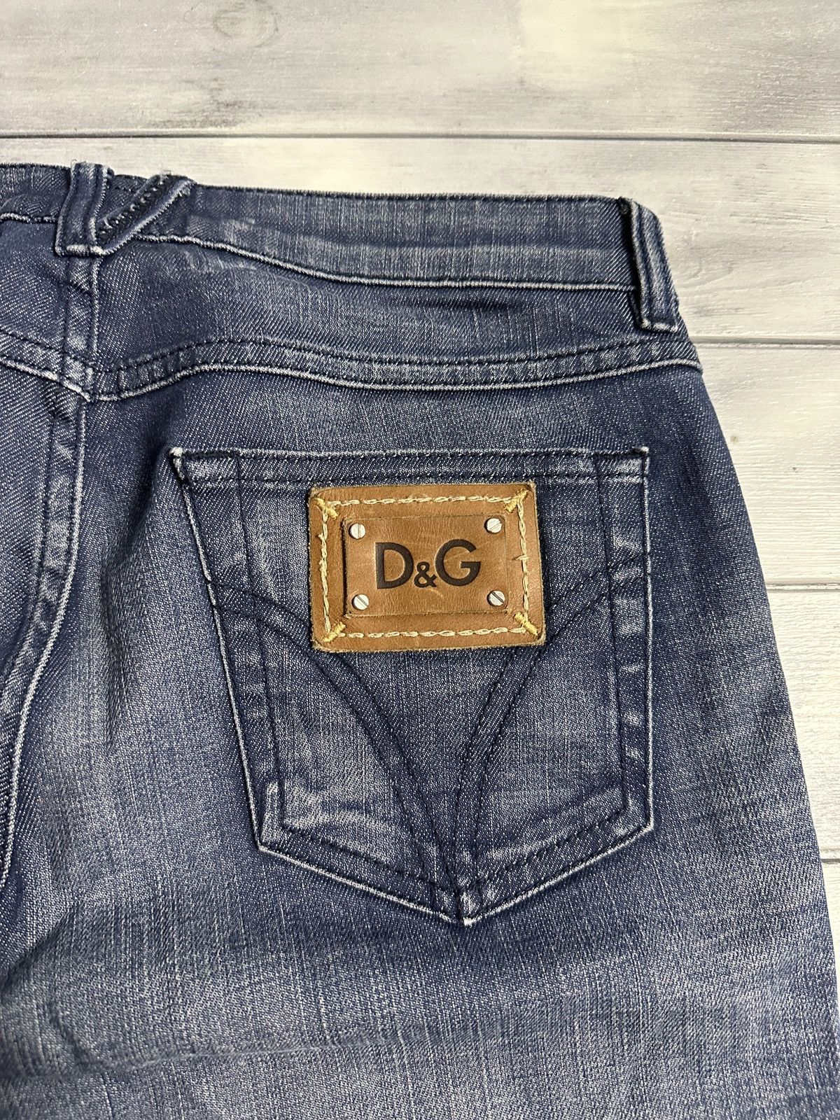 Dolce & Gabbana Rare Luxury Jeans Dolce&Gabbana Slimmy Leather Logo Size 26 Size 26" / US 2 / IT 38 - 2 Thumbnail