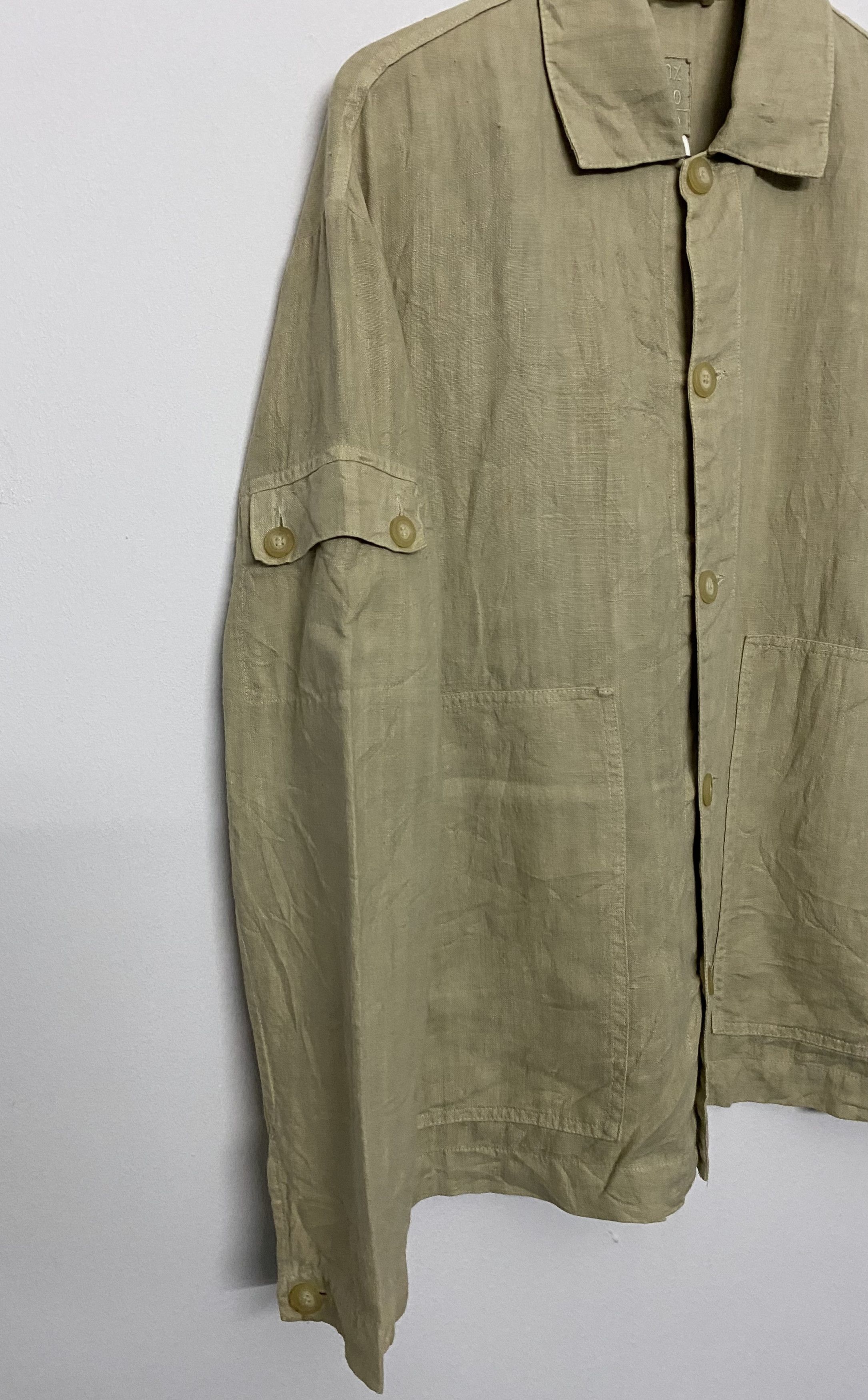 120% Lino 120% Lino Linen Canvas Overshirt Minimalist Jacket Size US S / EU 44-46 / 1 - 7 Thumbnail