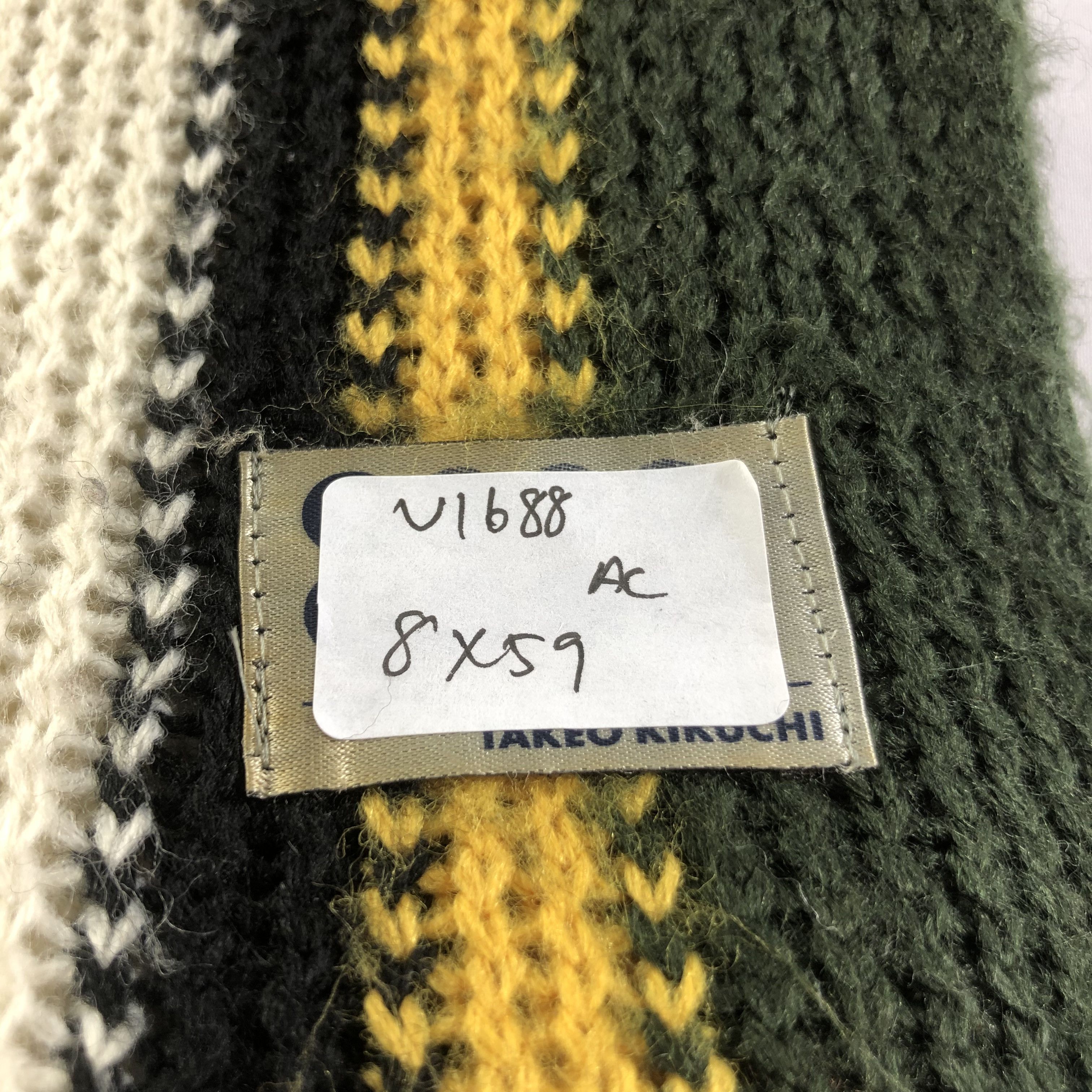 Takeo Kikuchi Takeo Kikuchi Striped Knit Scarf Muffler V1688 Size ONE SIZE - 6 Thumbnail