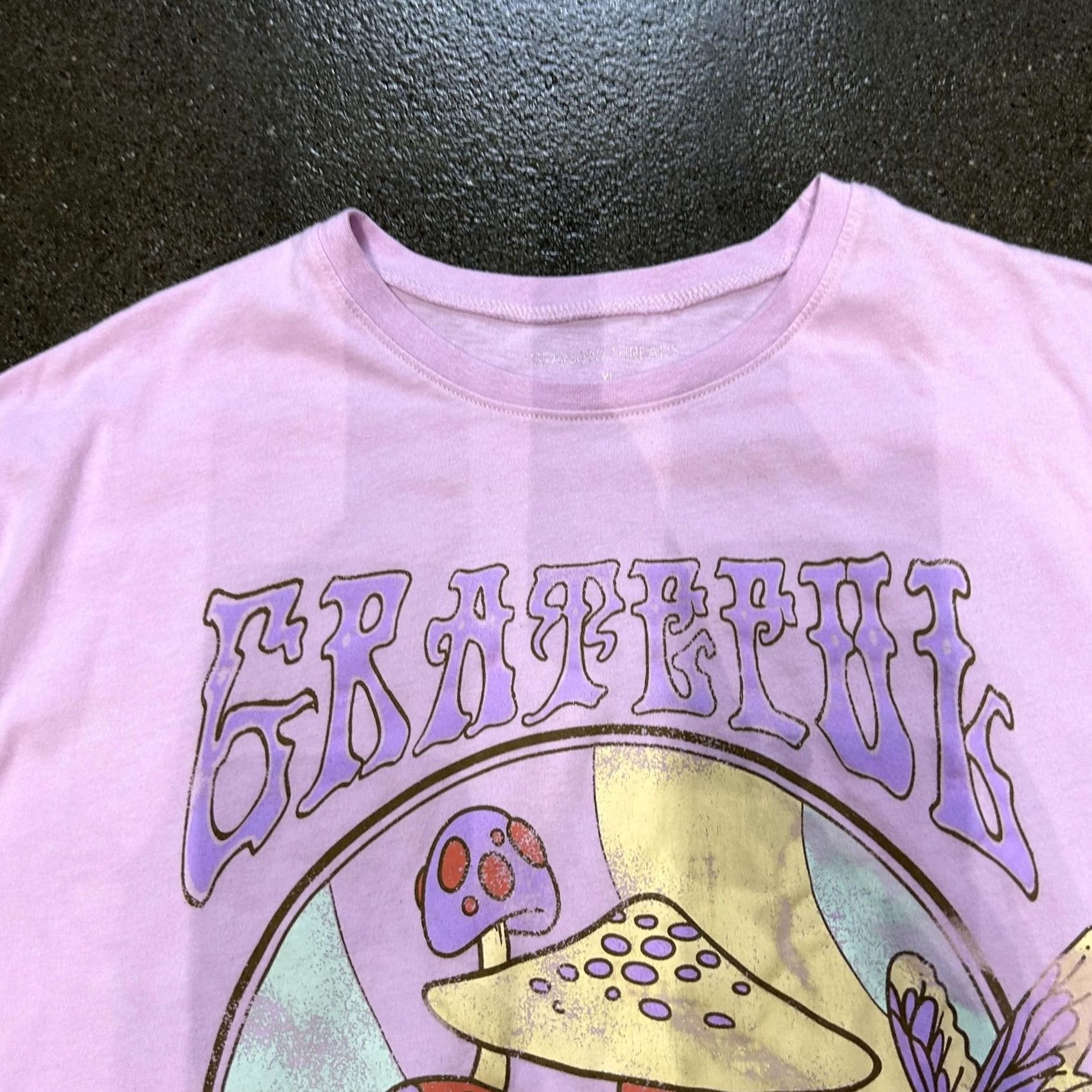 Pinko Compassion Threads Shirt Womens XL Pink Grateful Mushroom Butterfly Graphic T-Shirt Size XL / US 12-14 / IT 48-50 - 2 Thumbnail