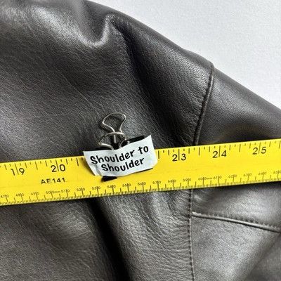 Vintage Butter Soft Brown Leather Jacket Mens Sz 56 XL Cinch Dbl Zip Size US XXL / EU 58 / 5 - 5 Thumbnail